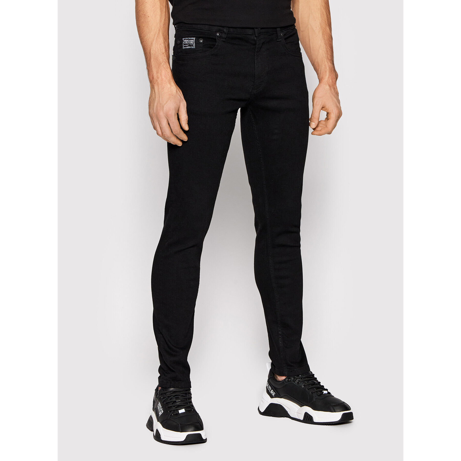 Versace Jeans Couture Дънки Narrow Dundee Ric 72GAB5D4 Черен Skinny Fit - Pepit.bg