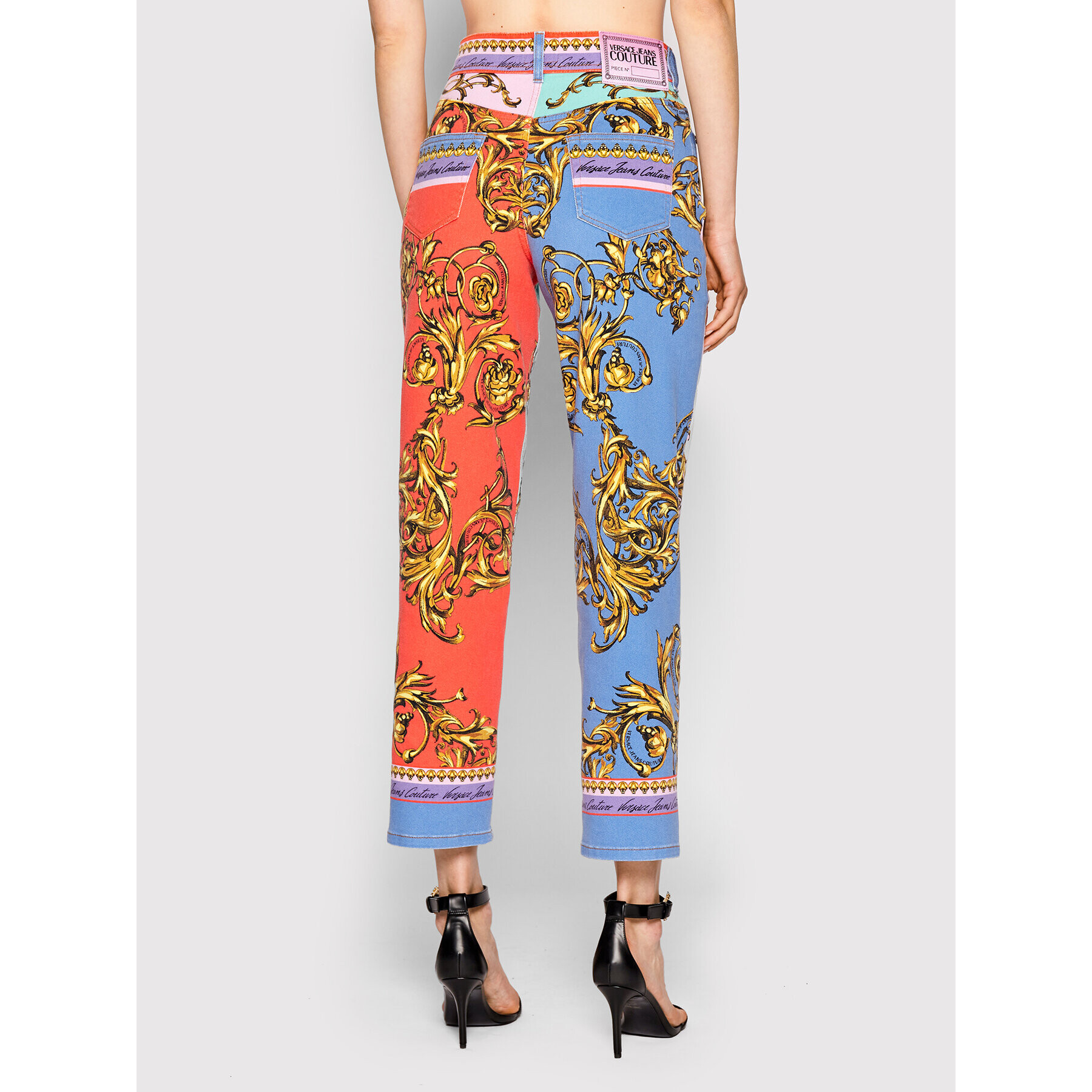 Versace Jeans Couture Дънки Nina Panel 72HAB5TP Цветен Relaxed Fit - Pepit.bg