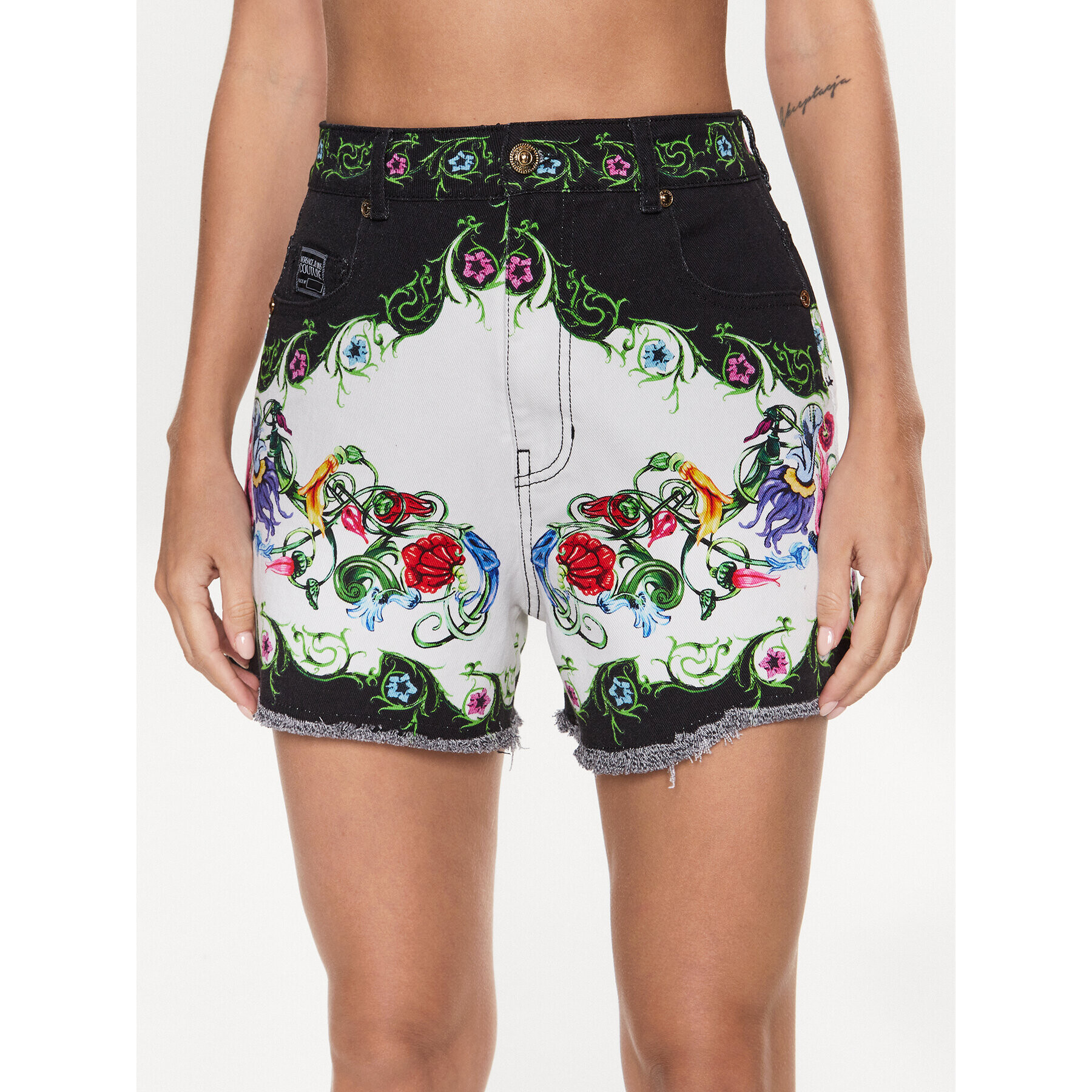 Versace Jeans Couture Дънкови шорти 74HAD51P Черен Regular Fit - Pepit.bg