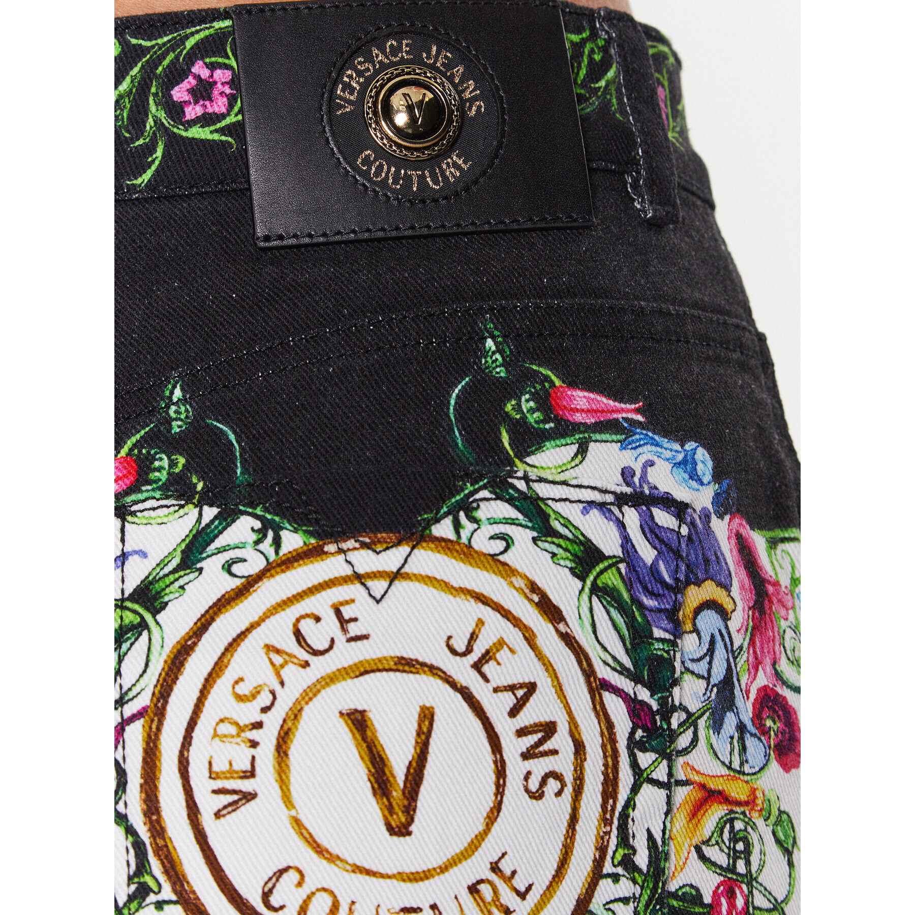 Versace Jeans Couture Дънкови шорти 74HAD51P Черен Regular Fit - Pepit.bg