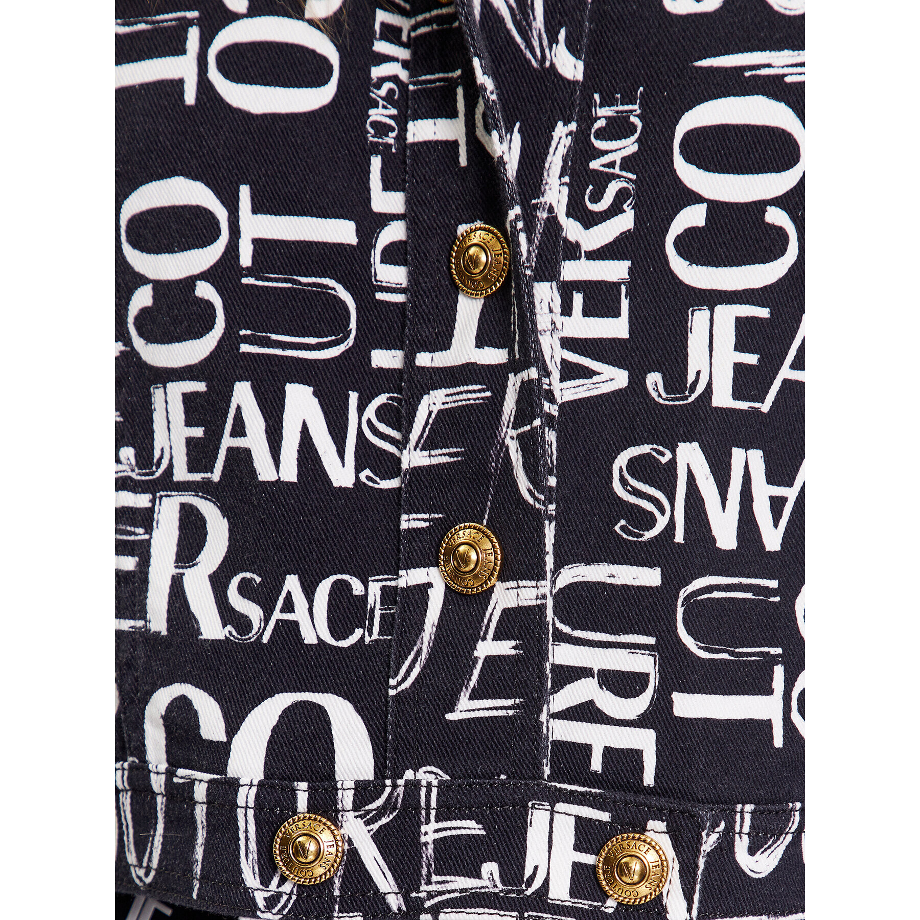 Versace Jeans Couture Дънково яке 74HAS404 Черен Regular Fit - Pepit.bg