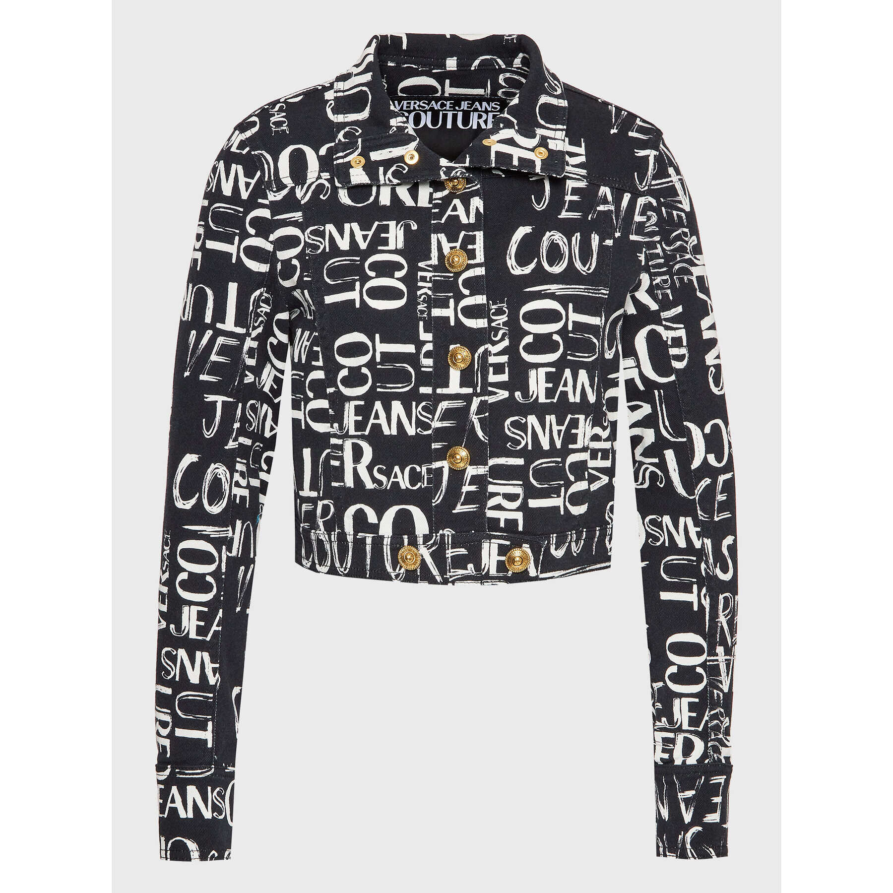 Versace Jeans Couture Дънково яке 74HAS404 Черен Regular Fit - Pepit.bg