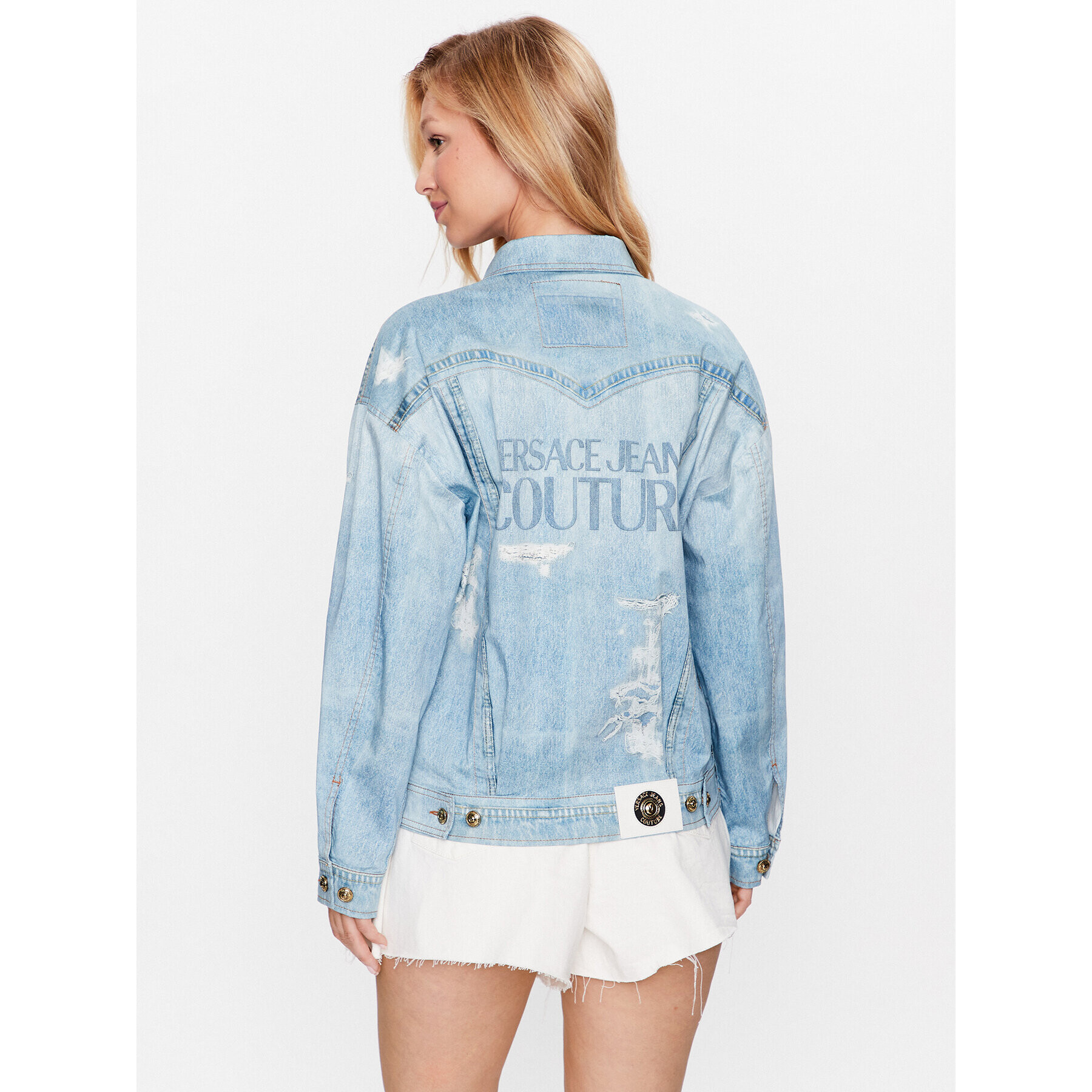 Versace Jeans Couture Дънково яке 74HAS44P Син Regular Fit - Pepit.bg