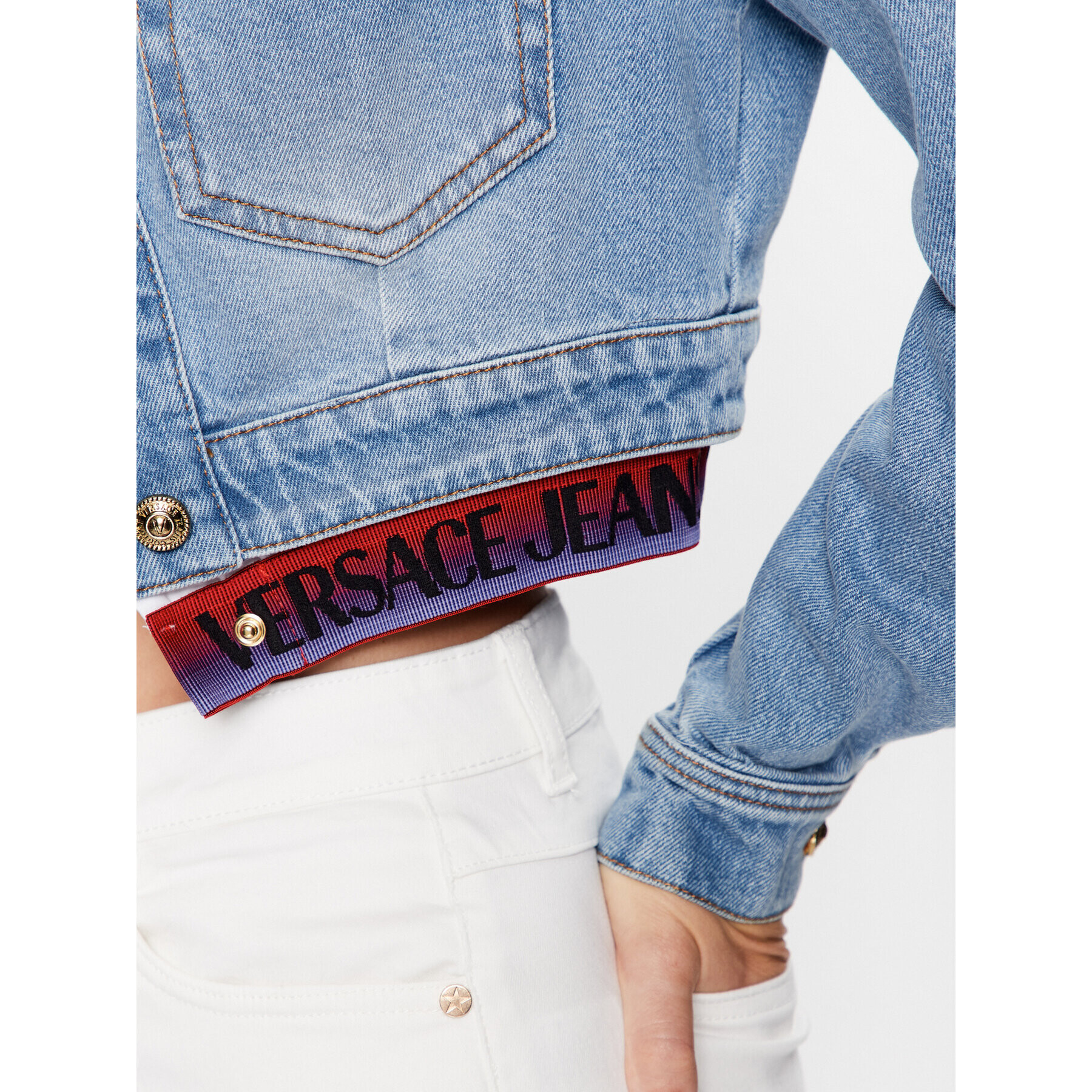 Versace Jeans Couture Дънково яке 74HAS46B Син Regular Fit - Pepit.bg