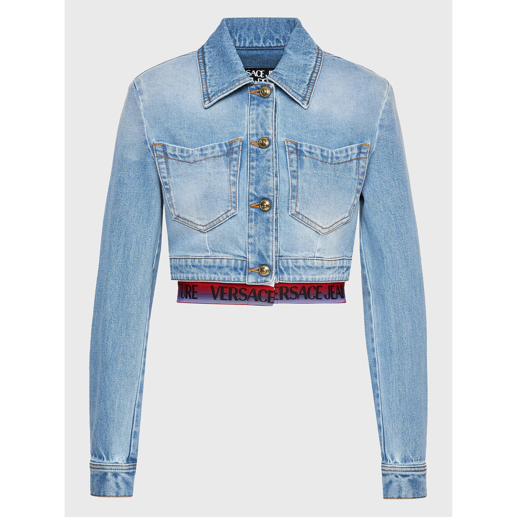 Versace Jeans Couture Дънково яке 74HAS46B Син Regular Fit - Pepit.bg