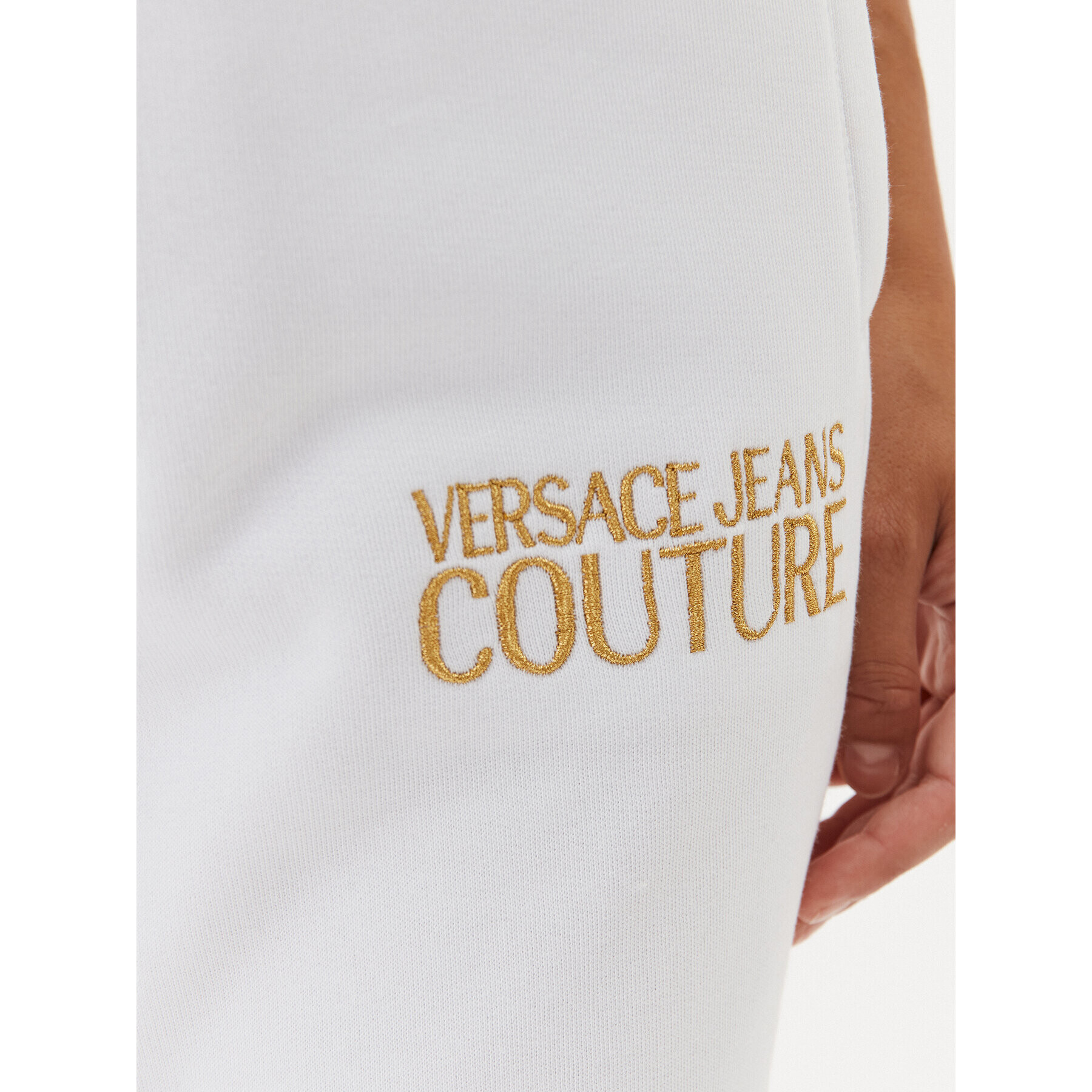 Versace Jeans Couture Долнище анцуг 73HAAT01 Бял Regular Fit - Pepit.bg