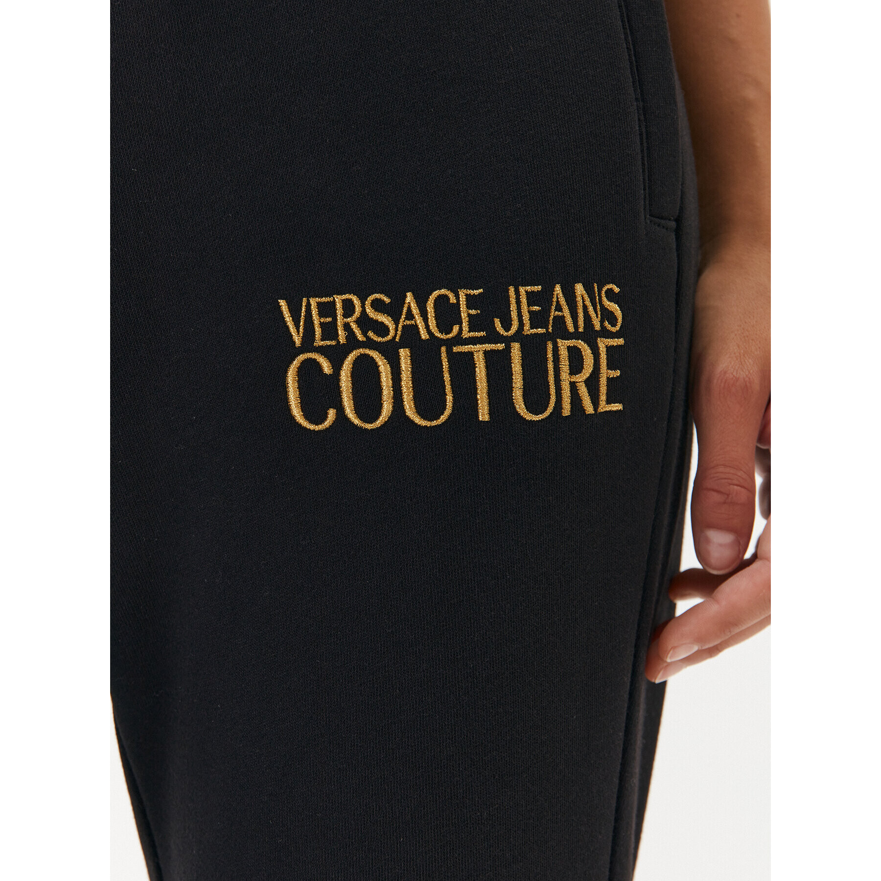 Versace Jeans Couture Долнище анцуг 73HAAT01 Черен Regular Fit - Pepit.bg