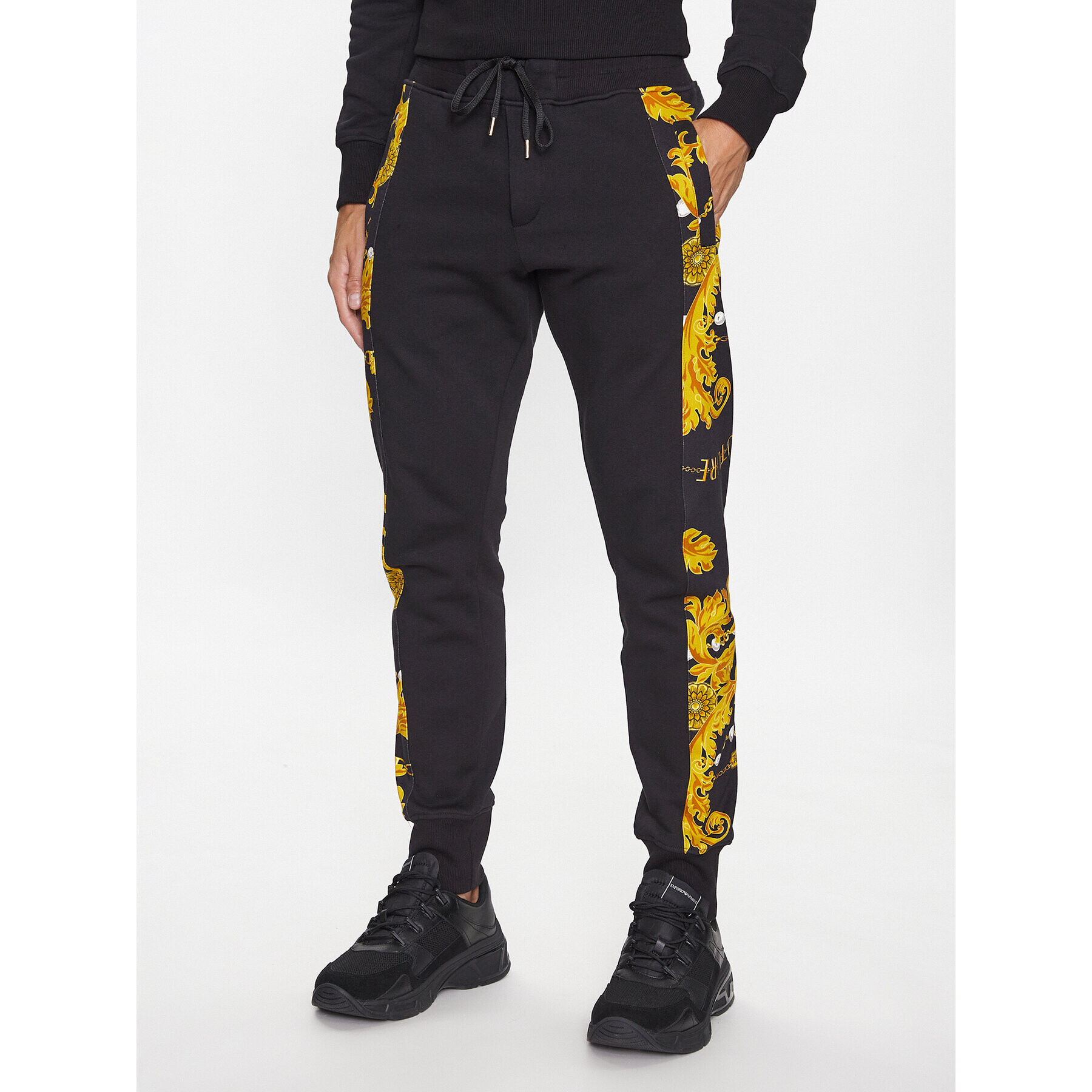 Versace Jeans Couture Долнище анцуг 75GAA3C0 Черен Regular Fit - Pepit.bg