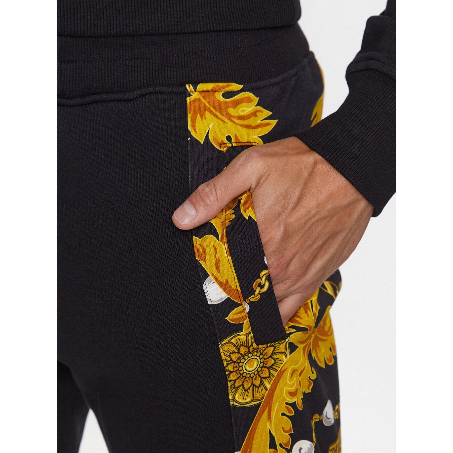 Versace Jeans Couture Долнище анцуг 75GAA3C0 Черен Regular Fit - Pepit.bg