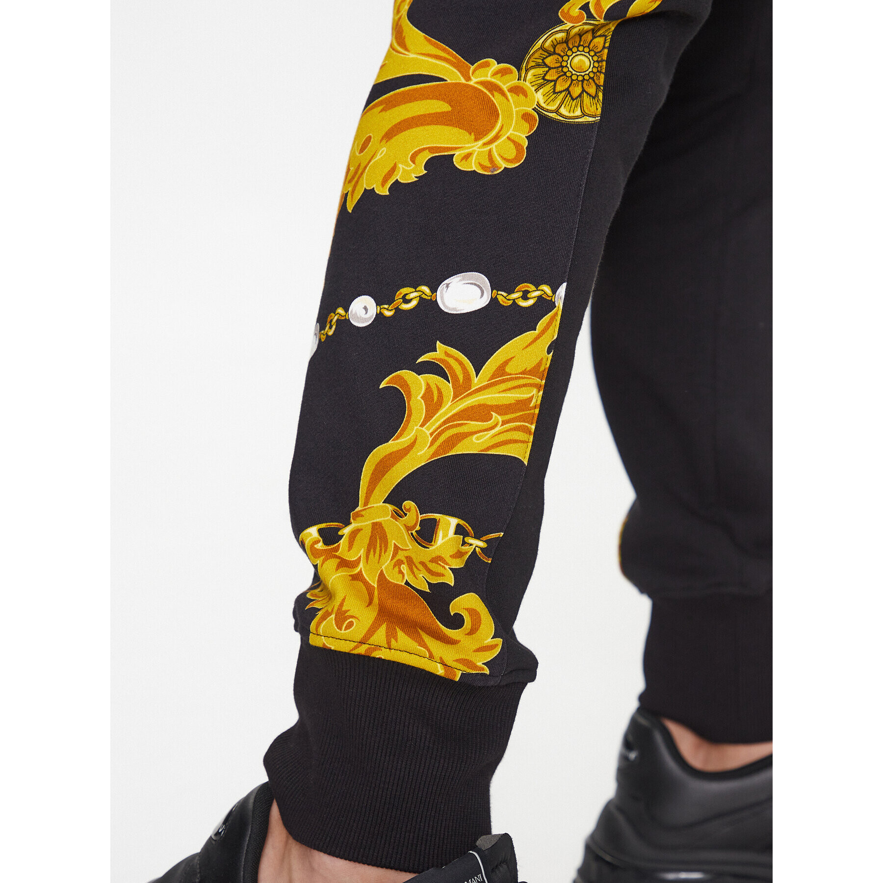 Versace Jeans Couture Долнище анцуг 75GAA3C0 Черен Regular Fit - Pepit.bg