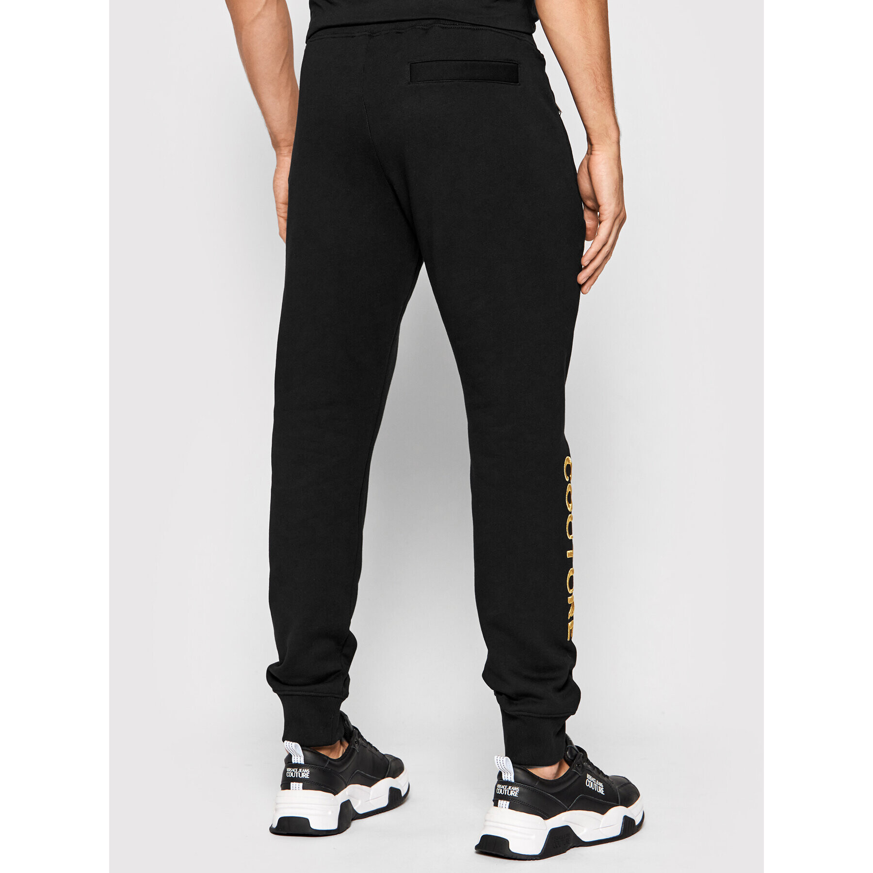 Versace Jeans Couture Долнище анцуг Logo Embro 71GAAT01 Черен Regular Fit - Pepit.bg