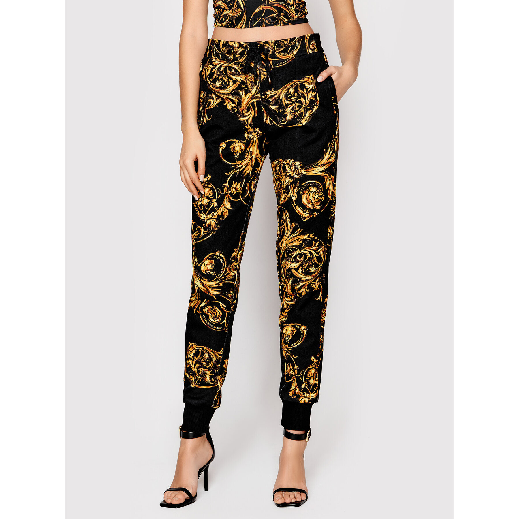 Versace Jeans Couture Долнище анцуг Regalia 72HAA310 Черен Regular Fit - Pepit.bg