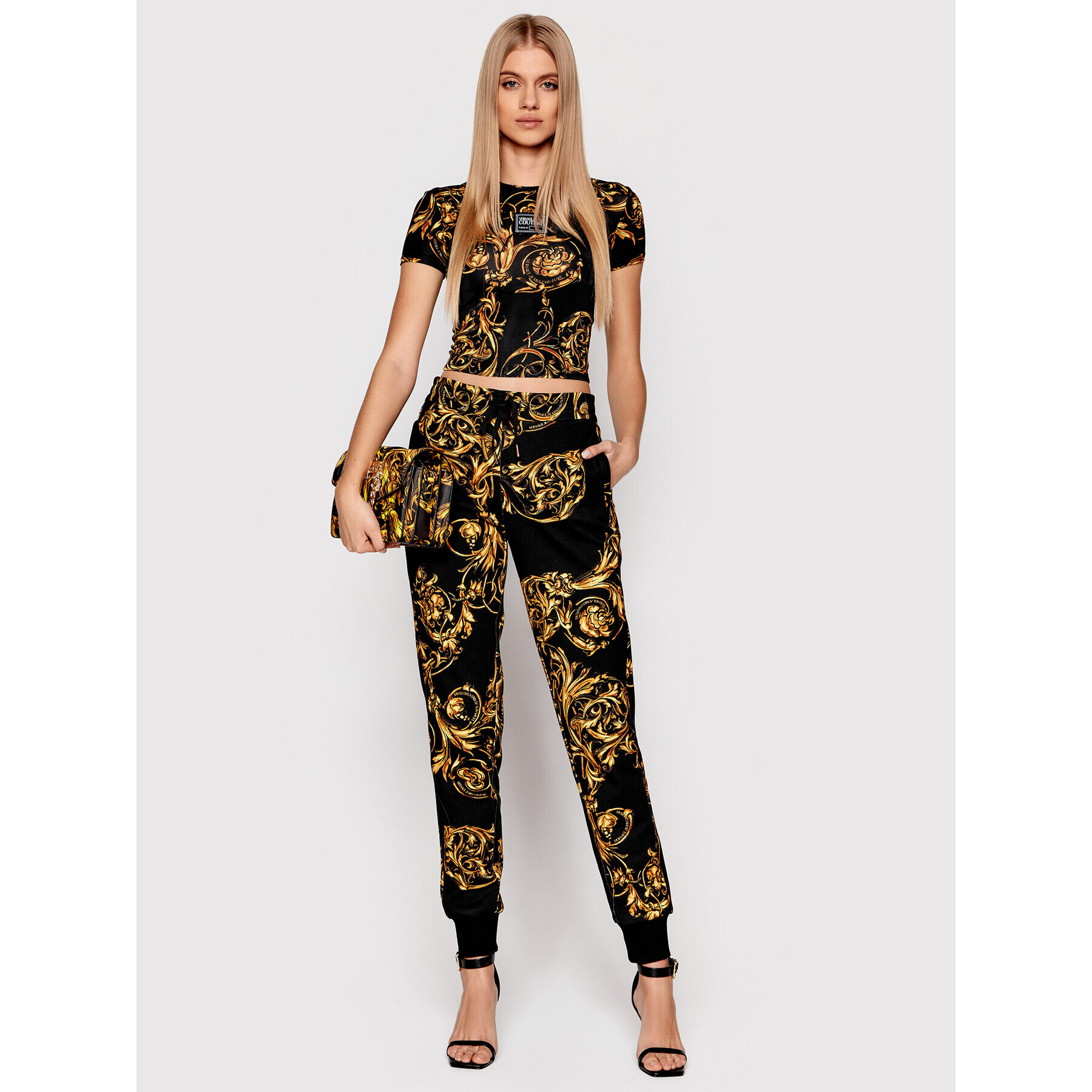 Versace Jeans Couture Долнище анцуг Regalia 72HAA310 Черен Regular Fit - Pepit.bg