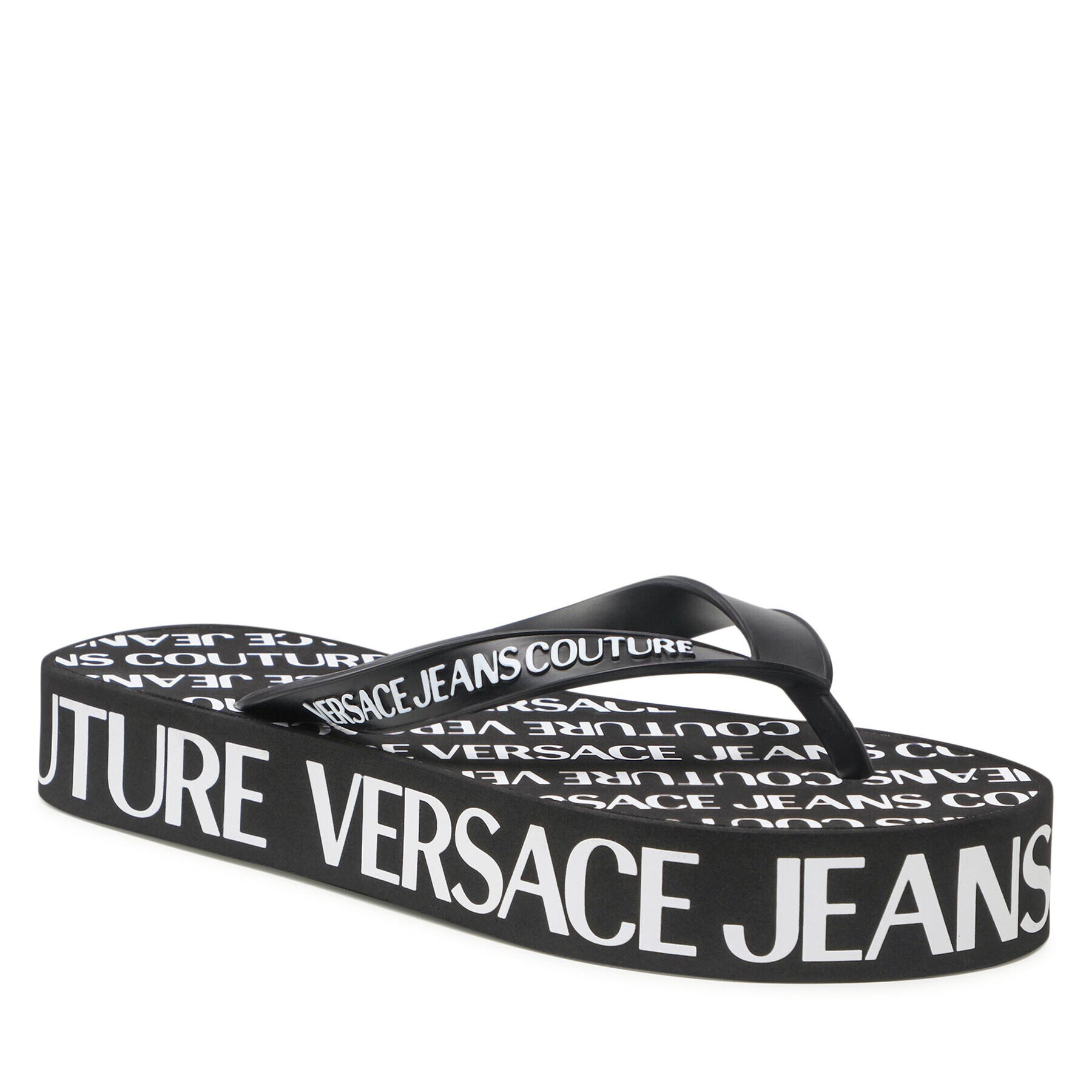 Versace Jeans Couture Джапанки 72VA3SQ8 Черен - Pepit.bg