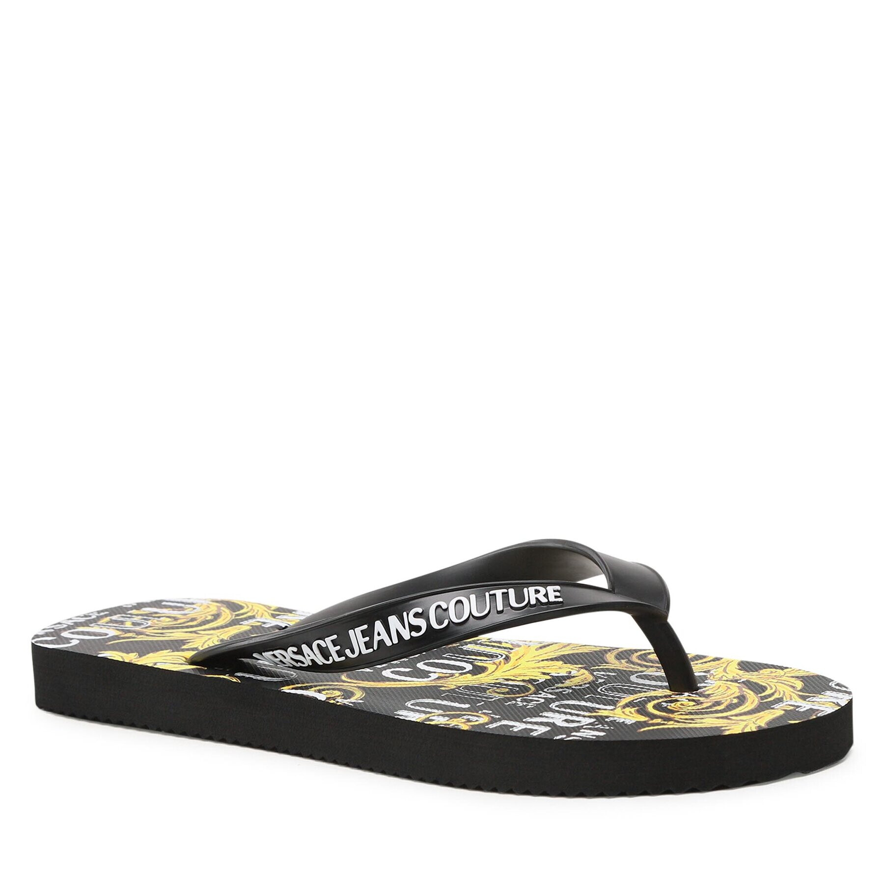 Versace Jeans Couture Джапанки 74VA3SQ7 Черен - Pepit.bg