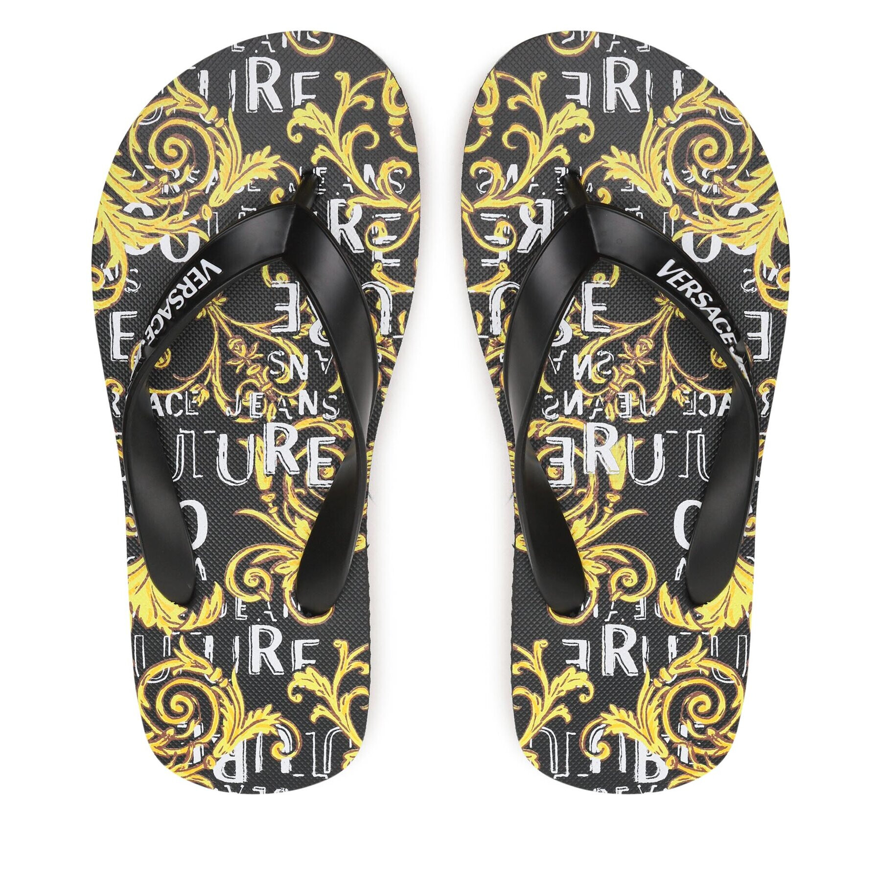 Versace Jeans Couture Джапанки 74VA3SQ7 Черен - Pepit.bg