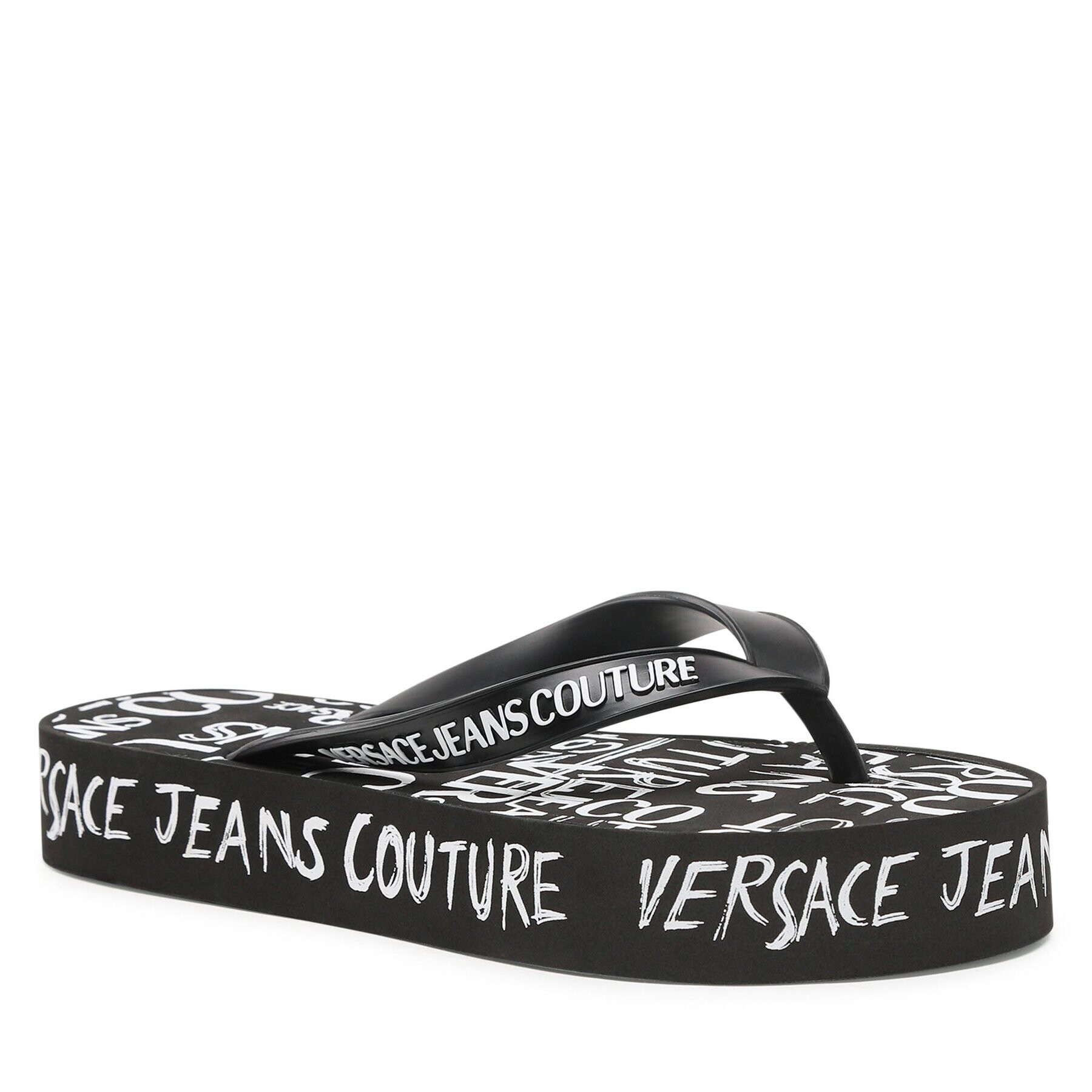 Versace Jeans Couture Джапанки 74VA3SQ8 ZS624 Черен - Pepit.bg