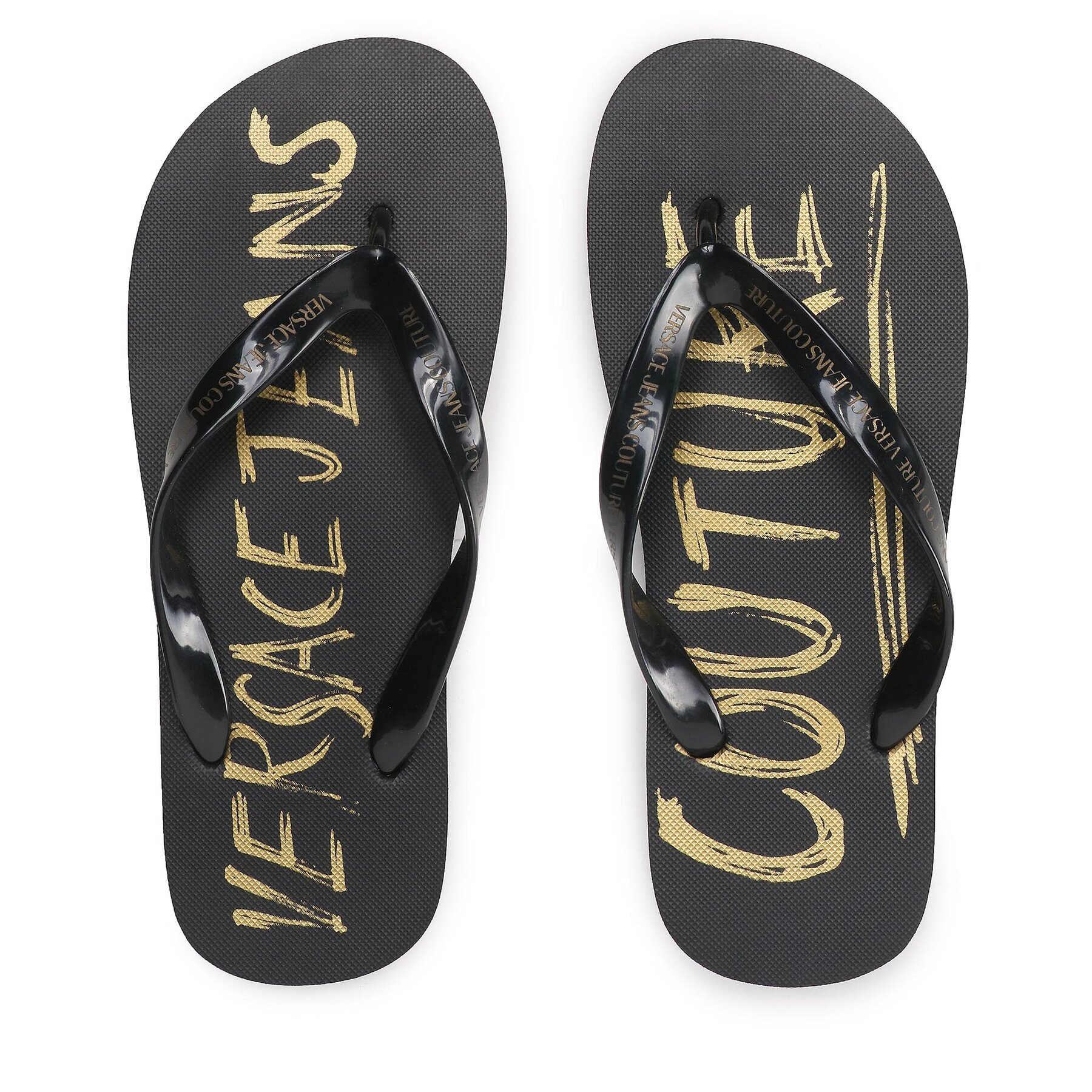 Versace Jeans Couture Джапанки 74YA3SQ7 Черен - Pepit.bg