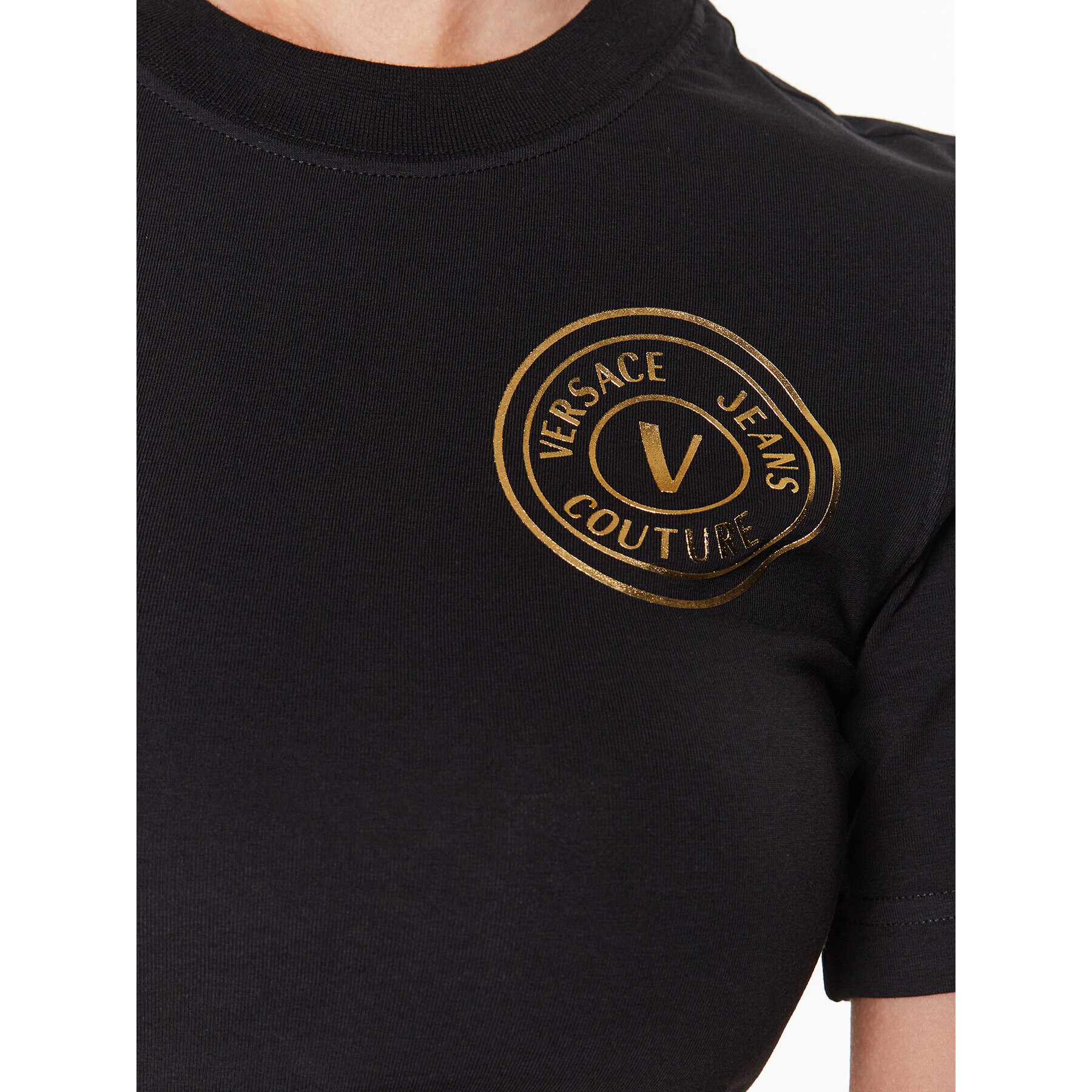 Versace Jeans Couture Ежедневна рокля 74HAOT06 Черен Slim Fit - Pepit.bg