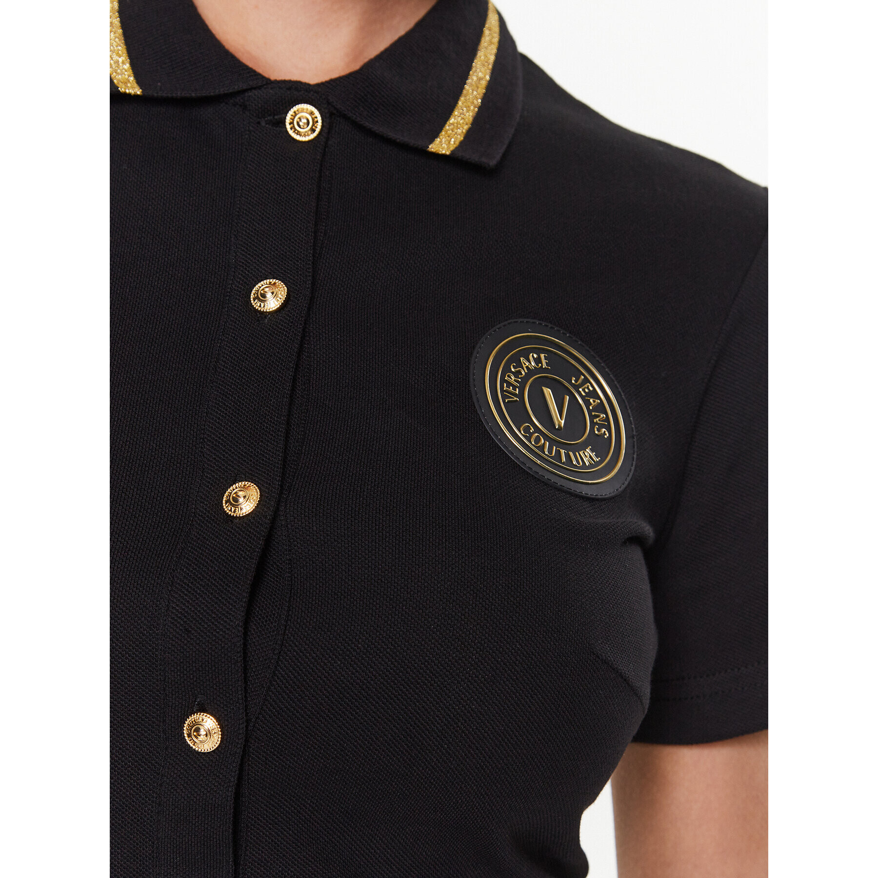 Versace Jeans Couture Ежедневна рокля 74HAOT08 Черен Slim Fit - Pepit.bg