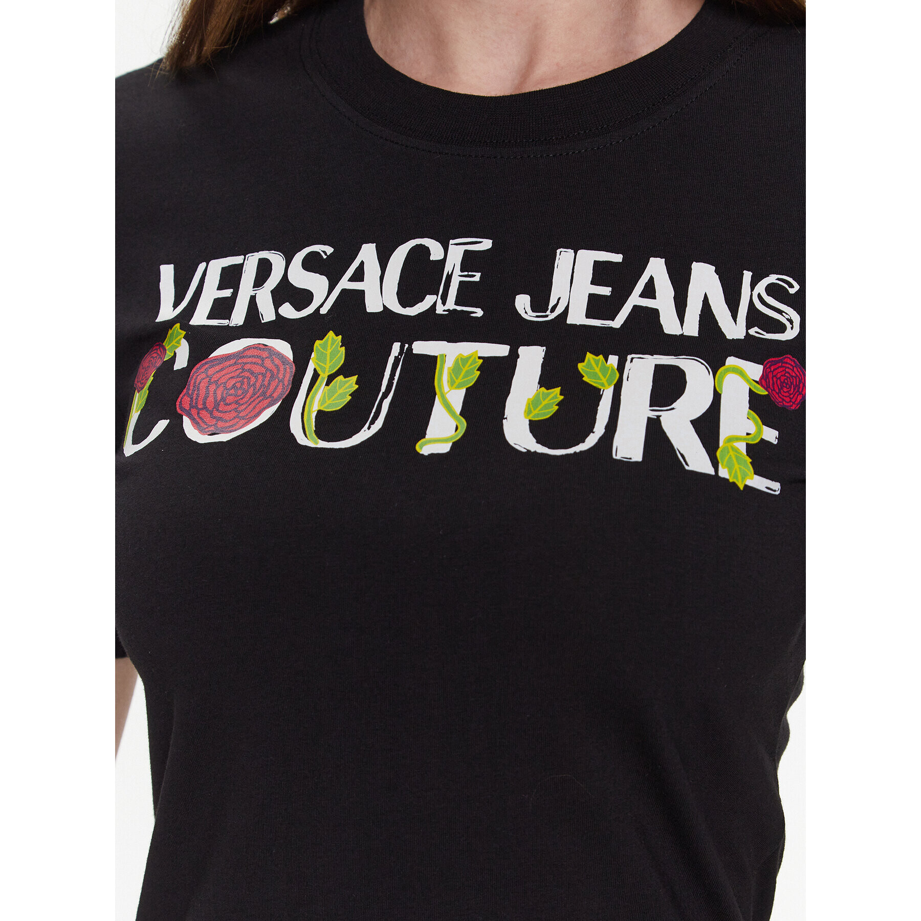 Versace Jeans Couture Ежедневна рокля 74HAOT15 Черен Regular Fit - Pepit.bg