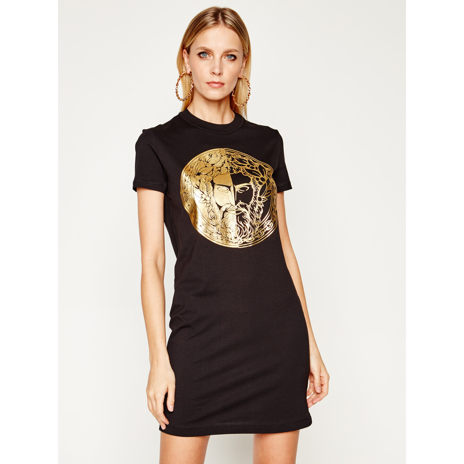 Versace Jeans Couture Ежедневна рокля D2HVA4G0 Черен Regular Fit - Pepit.bg