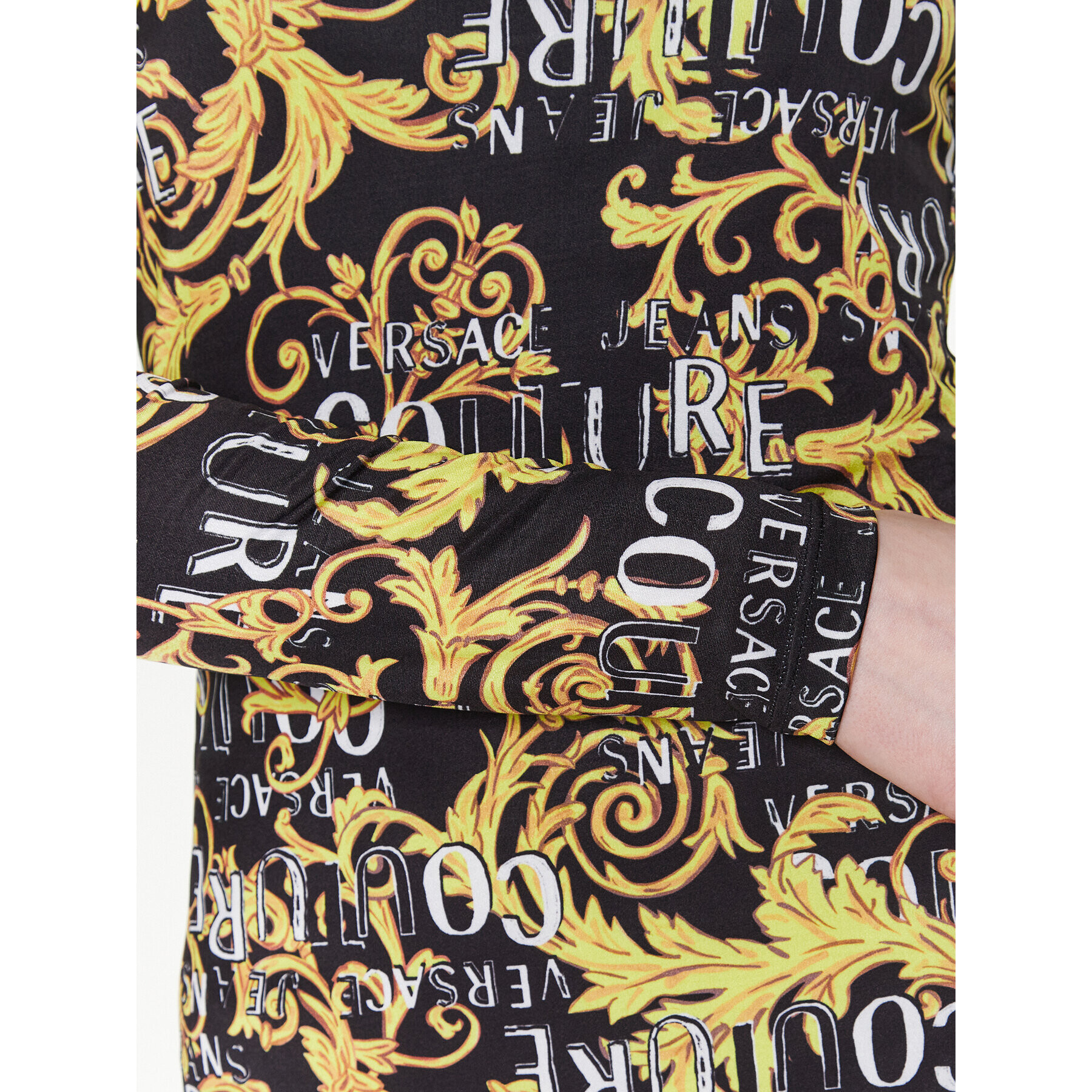 Versace Jeans Couture Ежедневна рокля Print Logo 74HAO938 Черен Slim Fit - Pepit.bg