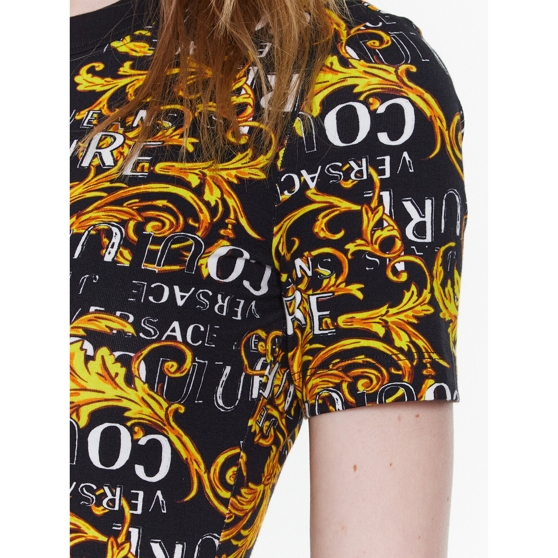 Versace Jeans Couture Ежедневна рокля Print Logo 74HAO939 Черен Slim Fit - Pepit.bg