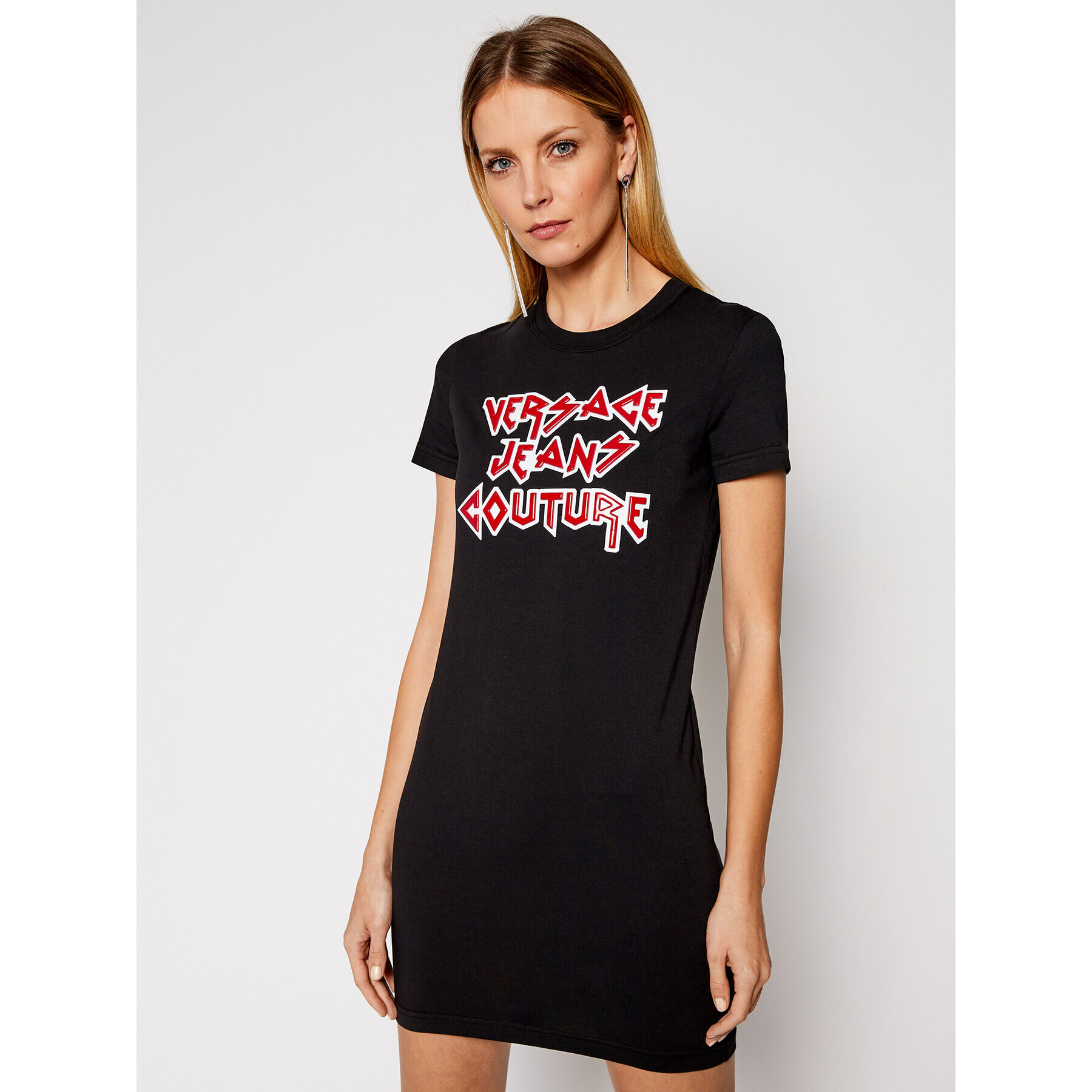 Versace Jeans Couture Ежедневна рокля D2HWA417 Черен Regular Fit - Pepit.bg