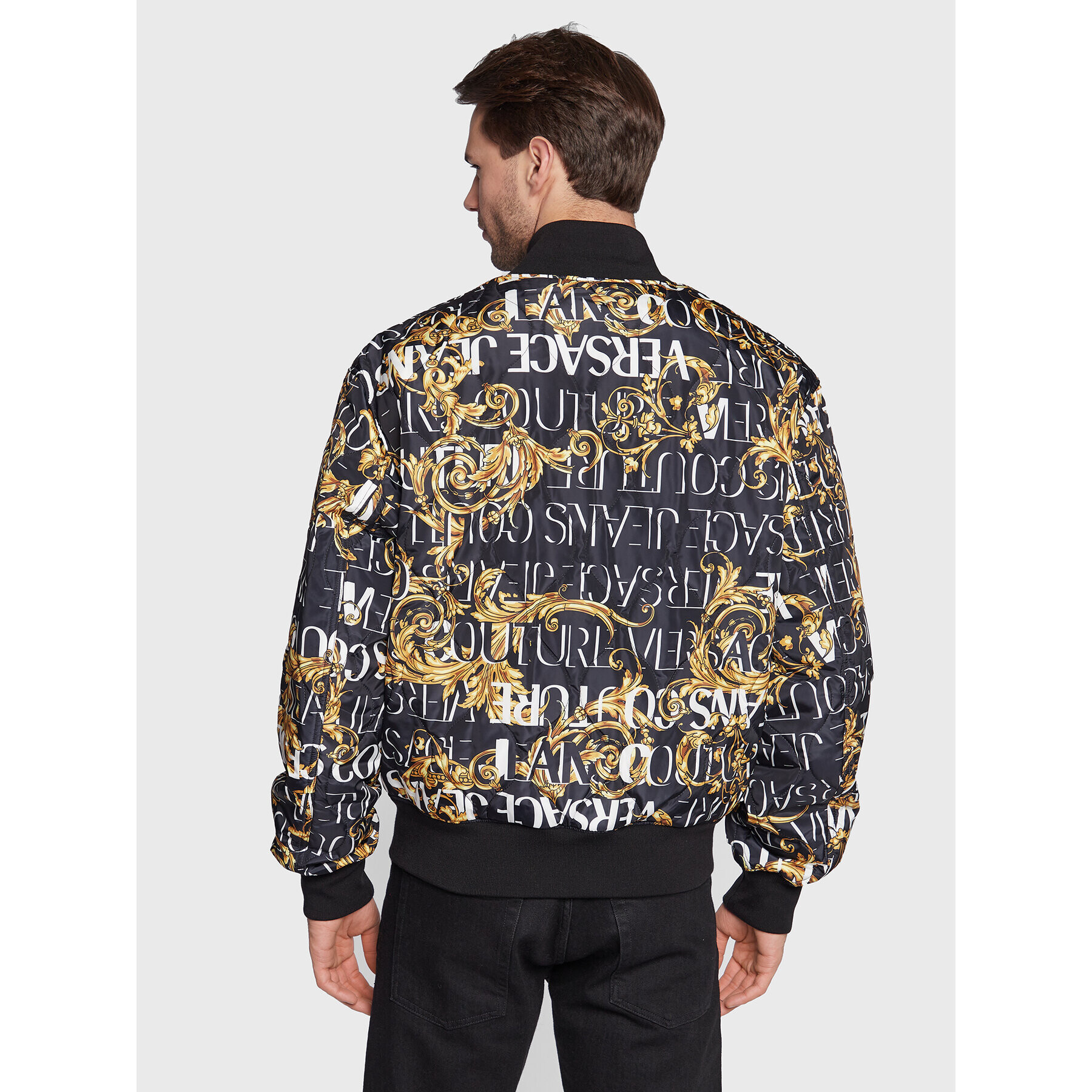Versace Jeans Couture Яке бомбър 73GAS4D0 Черен Regular Fit - Pepit.bg