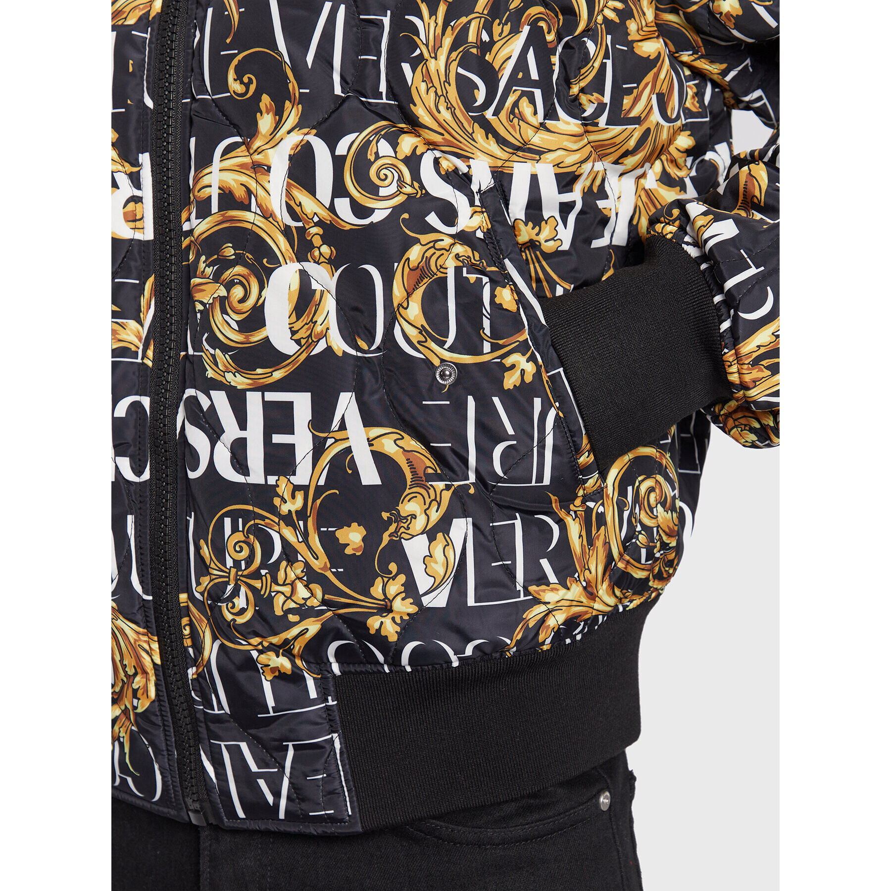 Versace Jeans Couture Яке бомбър 73GAS4D0 Черен Regular Fit - Pepit.bg