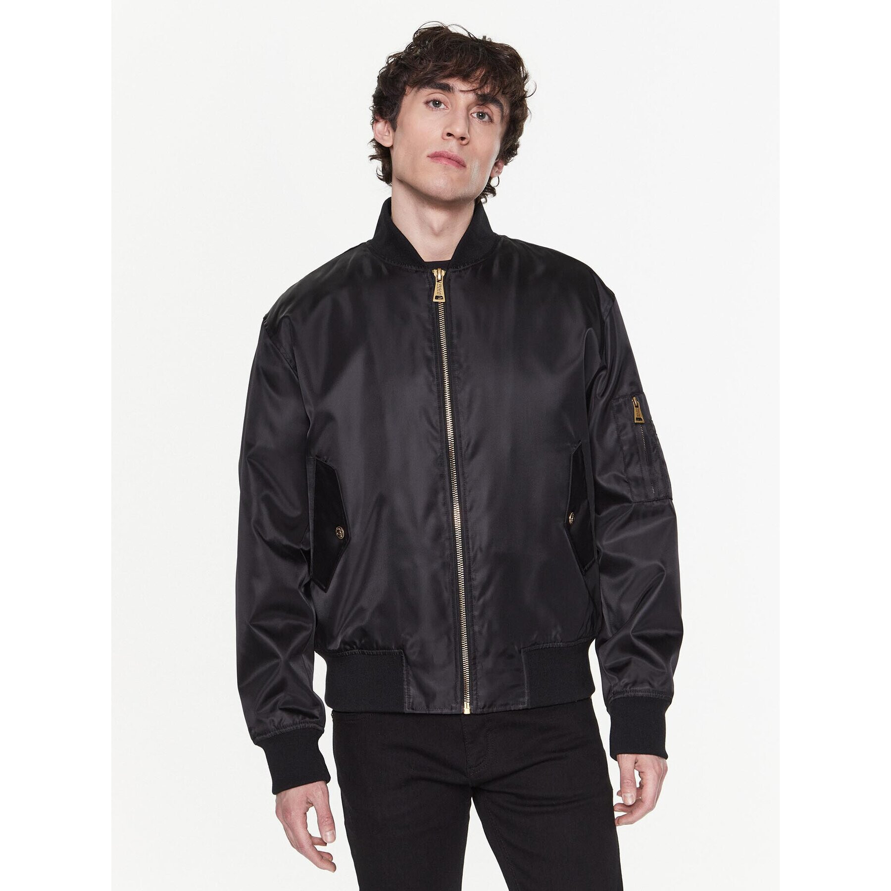 Versace Jeans Couture Яке бомбър 74GASD07 Черен Regular Fit - Pepit.bg