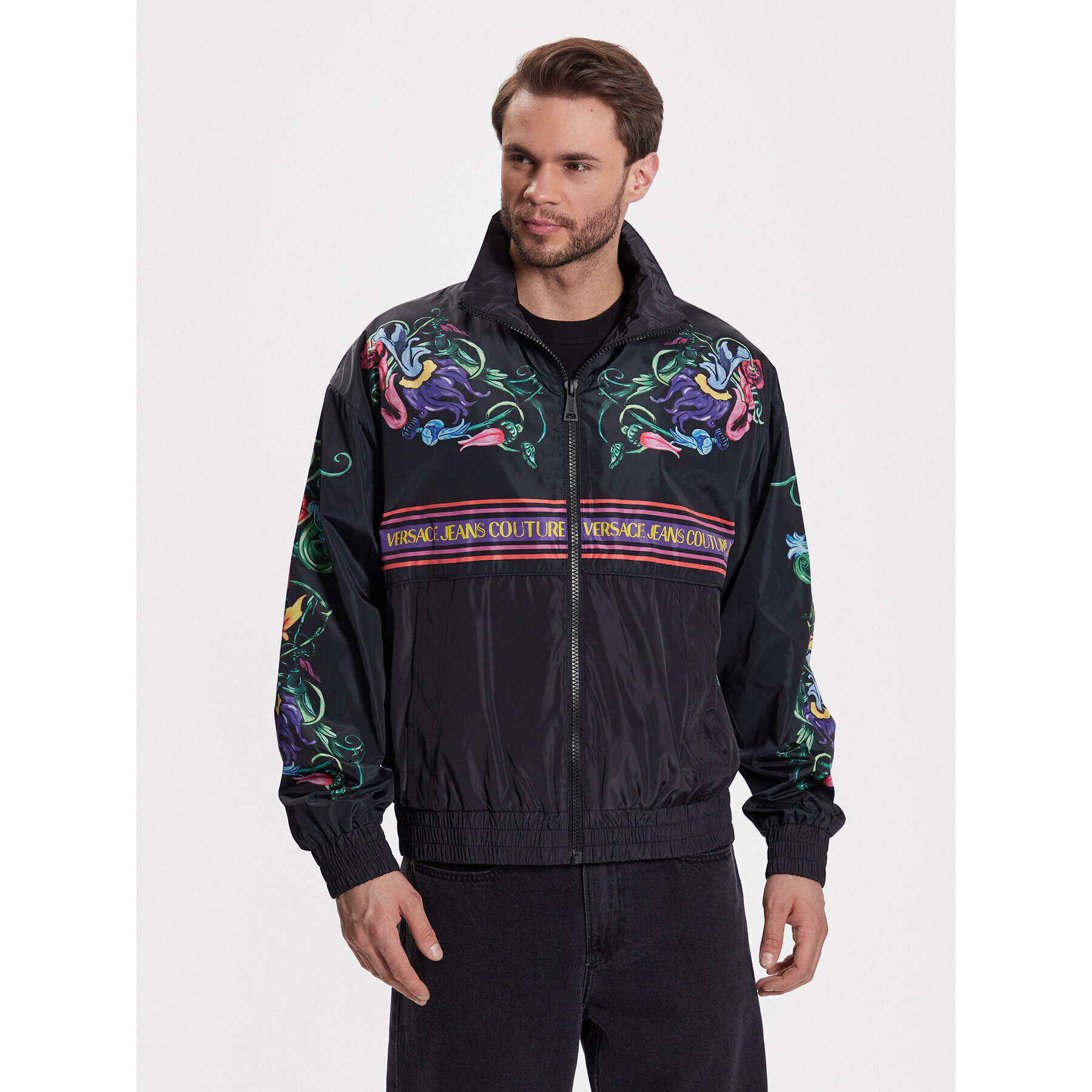 Versace Jeans Couture Яке бомбър 74GASD11 Черен Relaxed Fit - Pepit.bg