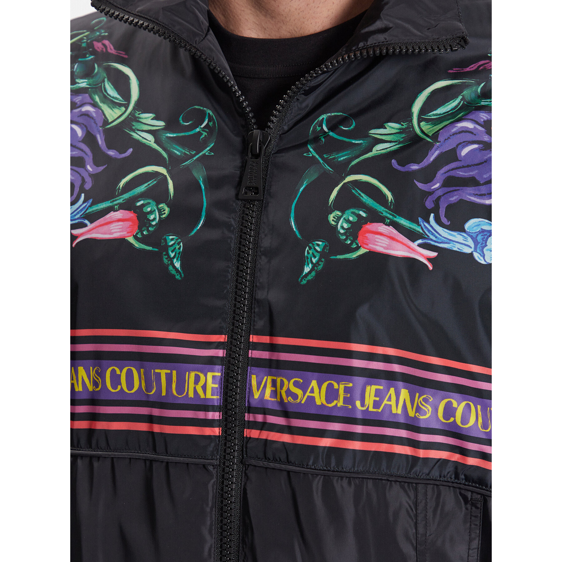 Versace Jeans Couture Яке бомбър 74GASD11 Черен Relaxed Fit - Pepit.bg