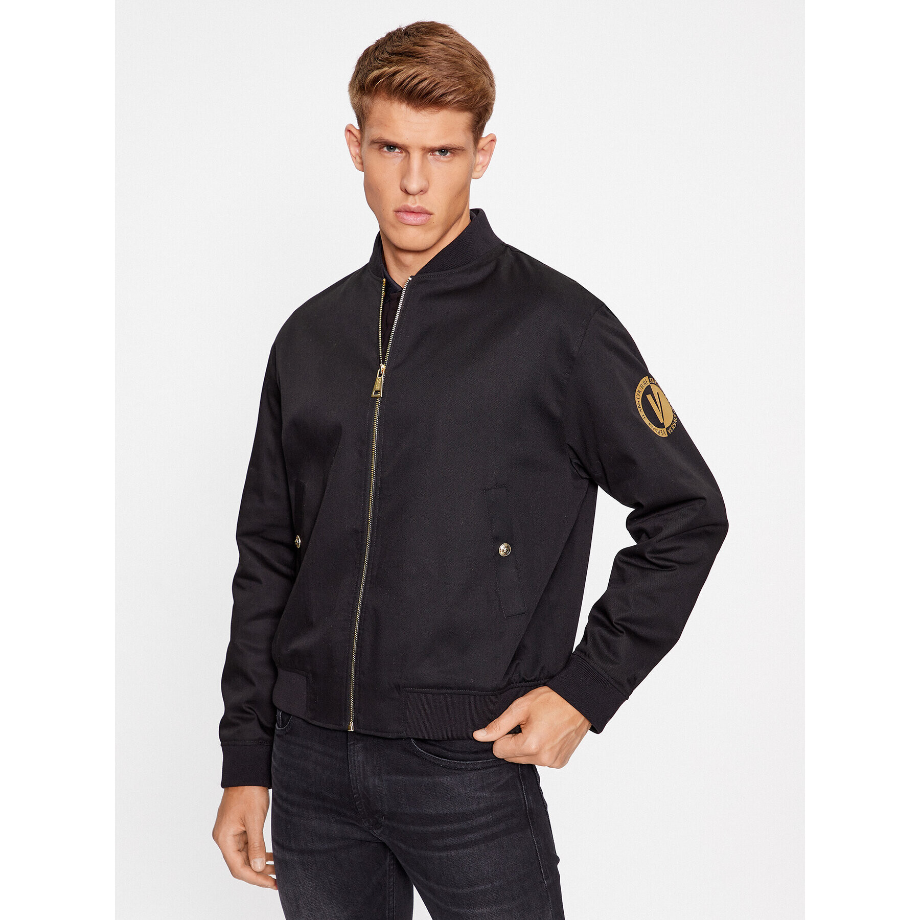 Versace Jeans Couture Яке бомбър 75GAS415 Черен Regular Fit - Pepit.bg