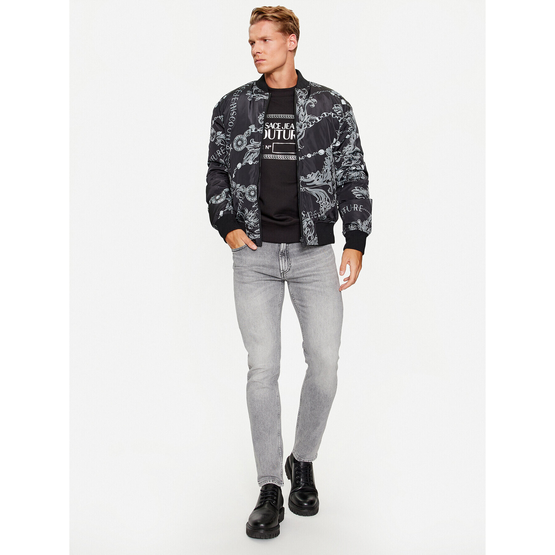 Versace Jeans Couture Яке бомбър 75GASD04 Черен Regular Fit - Pepit.bg