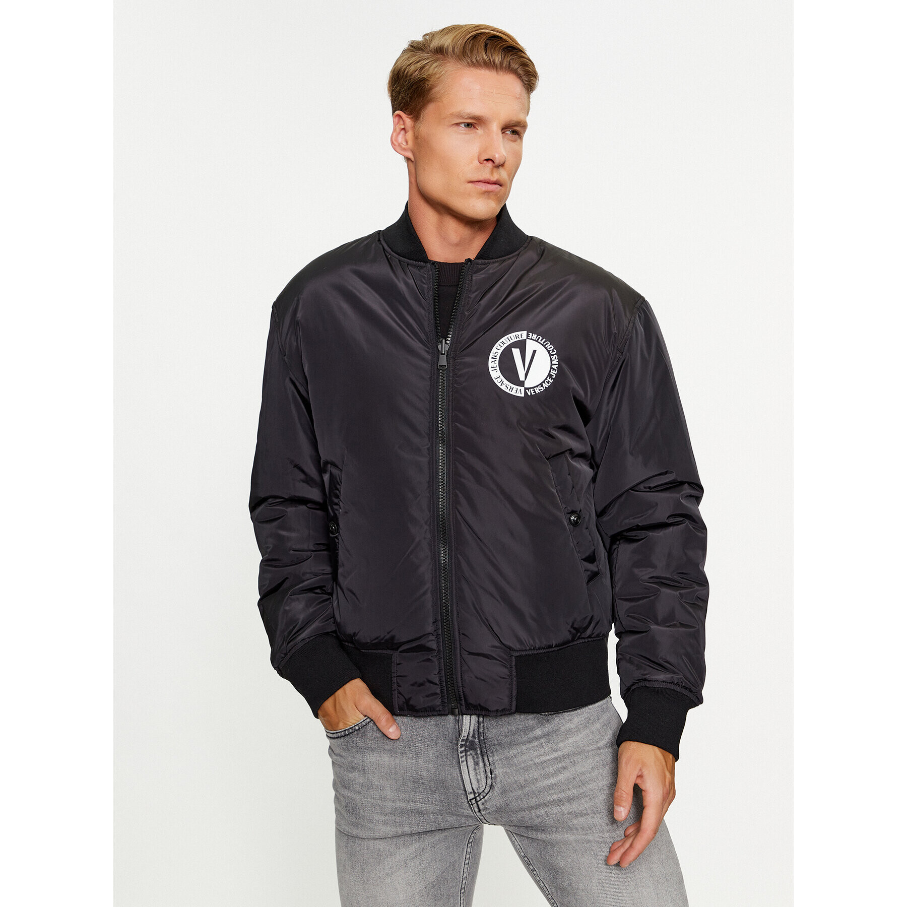 Versace Jeans Couture Яке бомбър 75GASD04 Черен Regular Fit - Pepit.bg