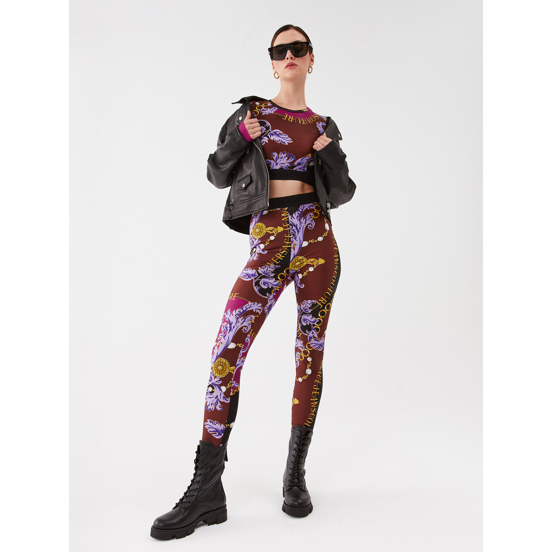 Versace Jeans Couture Клин 75HAC101 Виолетов Slim Fit - Pepit.bg