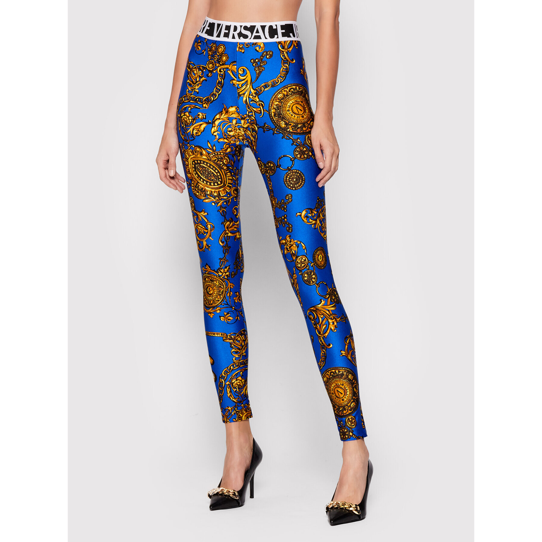 Versace Jeans Couture Клин Shiny Lycra Sumatra 71HAC101 Син Slim Fit - Pepit.bg