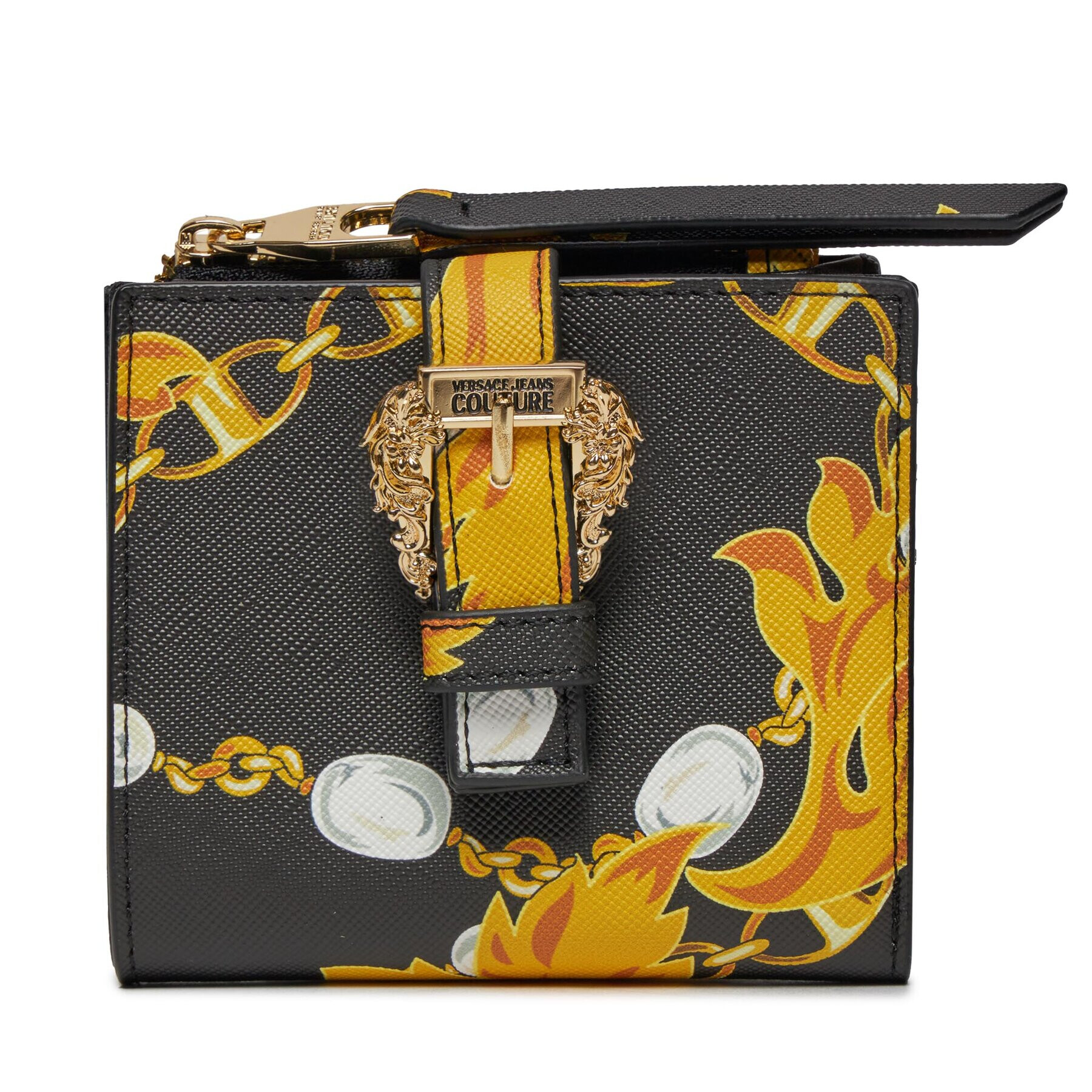 Versace Jeans Couture Малък дамски портфейл 75VA5PF2 Черен - Pepit.bg