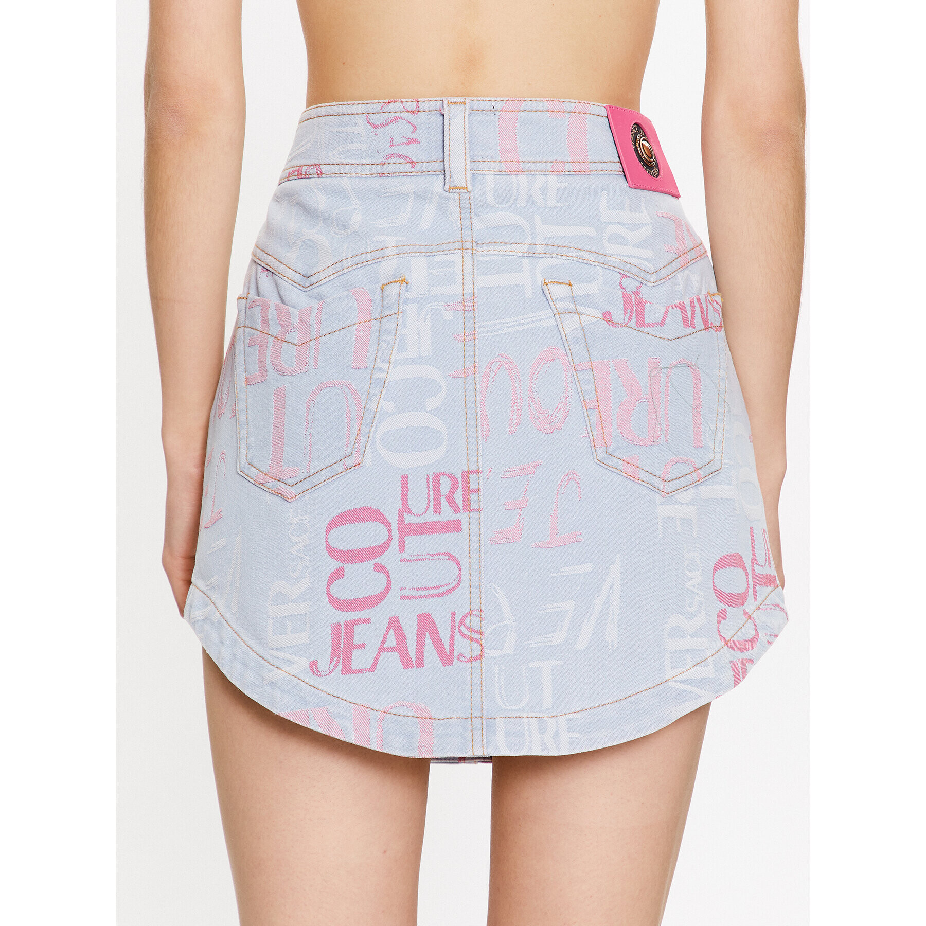 Versace Jeans Couture Мини пола 74HAE855 Син Regular Fit - Pepit.bg