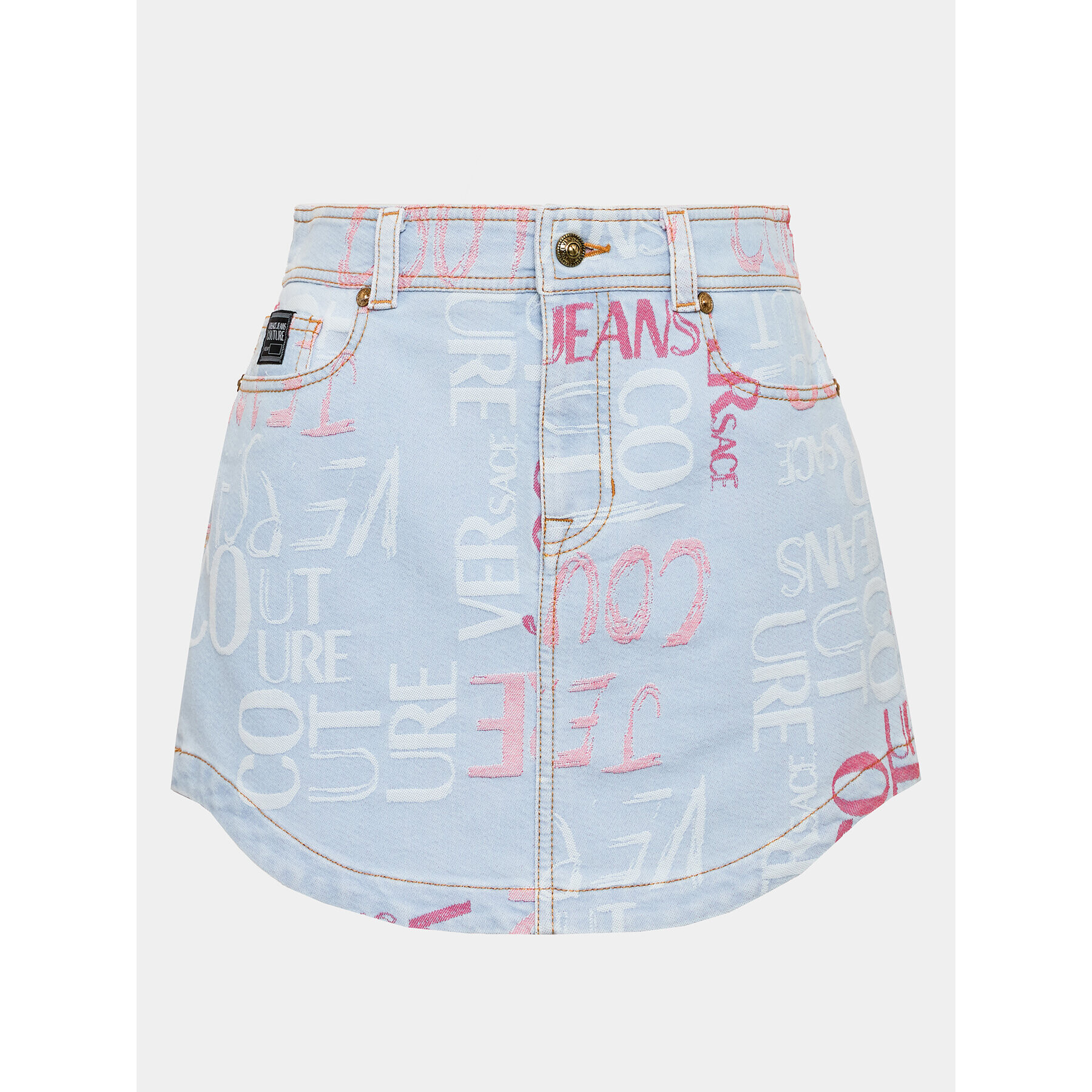 Versace Jeans Couture Мини пола 74HAE855 Син Regular Fit - Pepit.bg