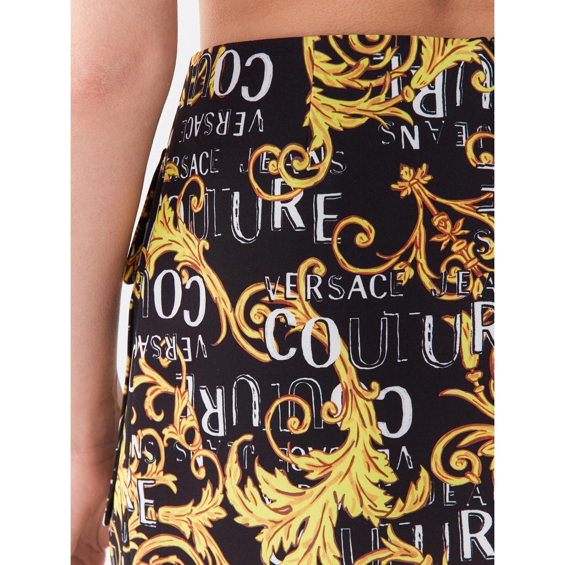 Versace Jeans Couture Мини пола 74HAE8B9 Черен Regular Fit - Pepit.bg