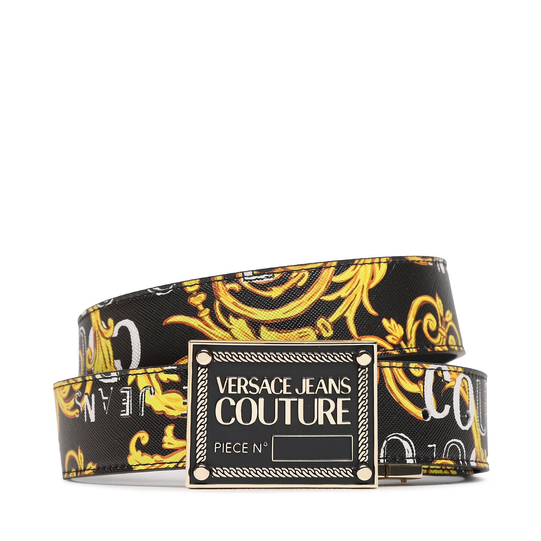 Versace Jeans Couture Мъжки колан 74YA6F01 Черен - Pepit.bg
