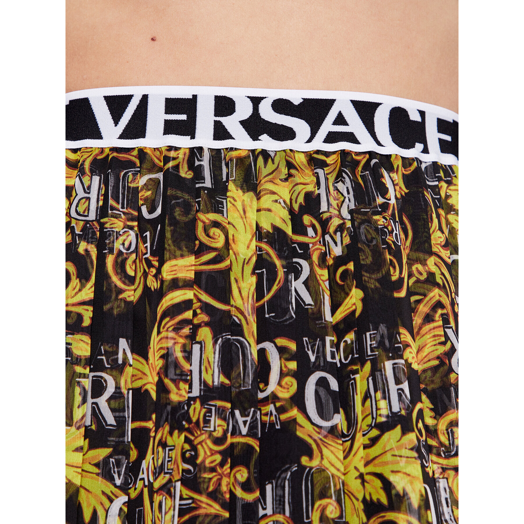 Versace Jeans Couture Плисирана пола 74HAE805 Златист Regular Fit - Pepit.bg