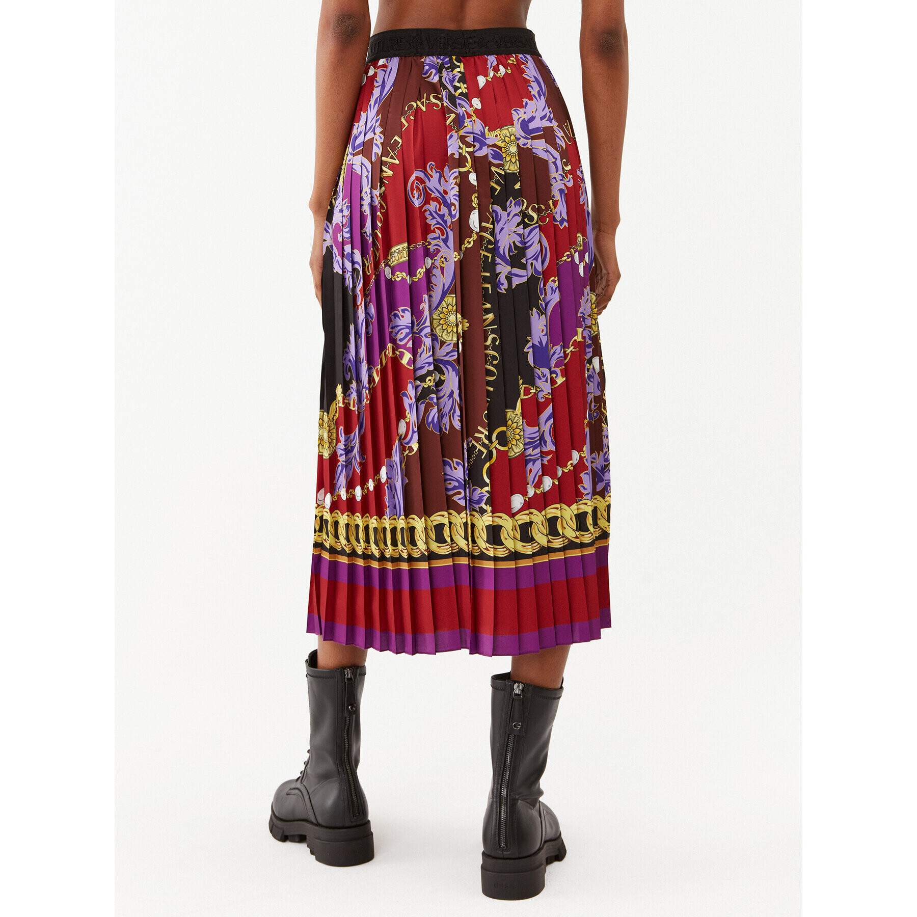 Versace Jeans Couture Плисирана пола 75HAE8A5 Цветен Regular Fit - Pepit.bg