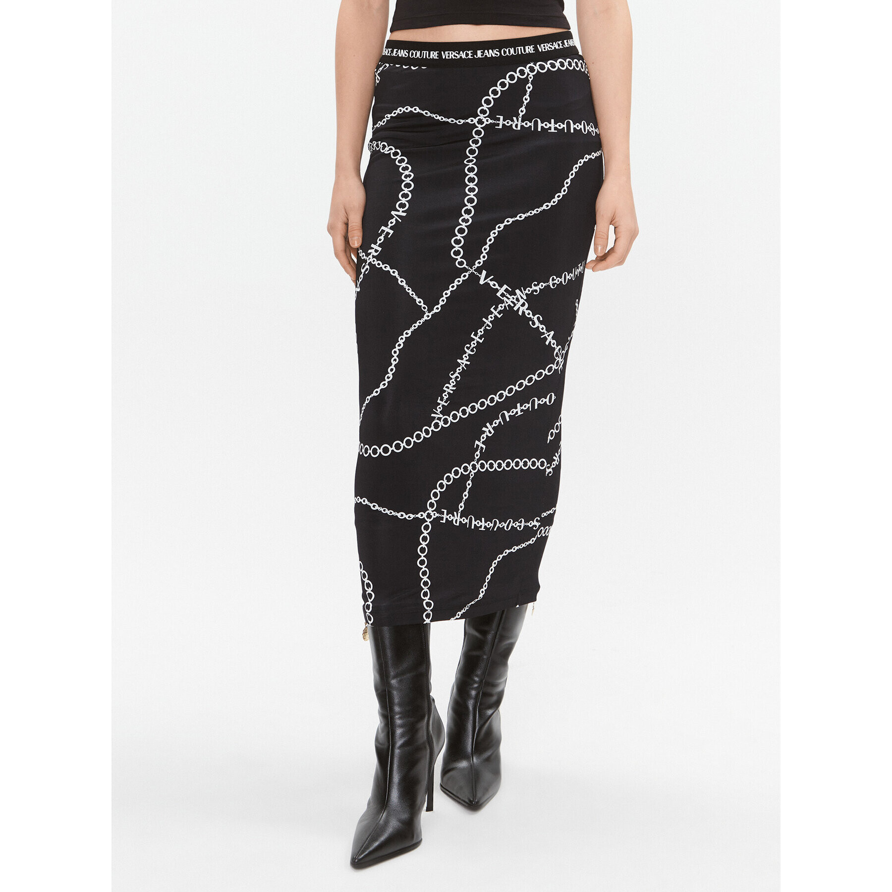 Versace Jeans Couture Пола тип молив 75HAE8A6 Черен Slim Fit - Pepit.bg