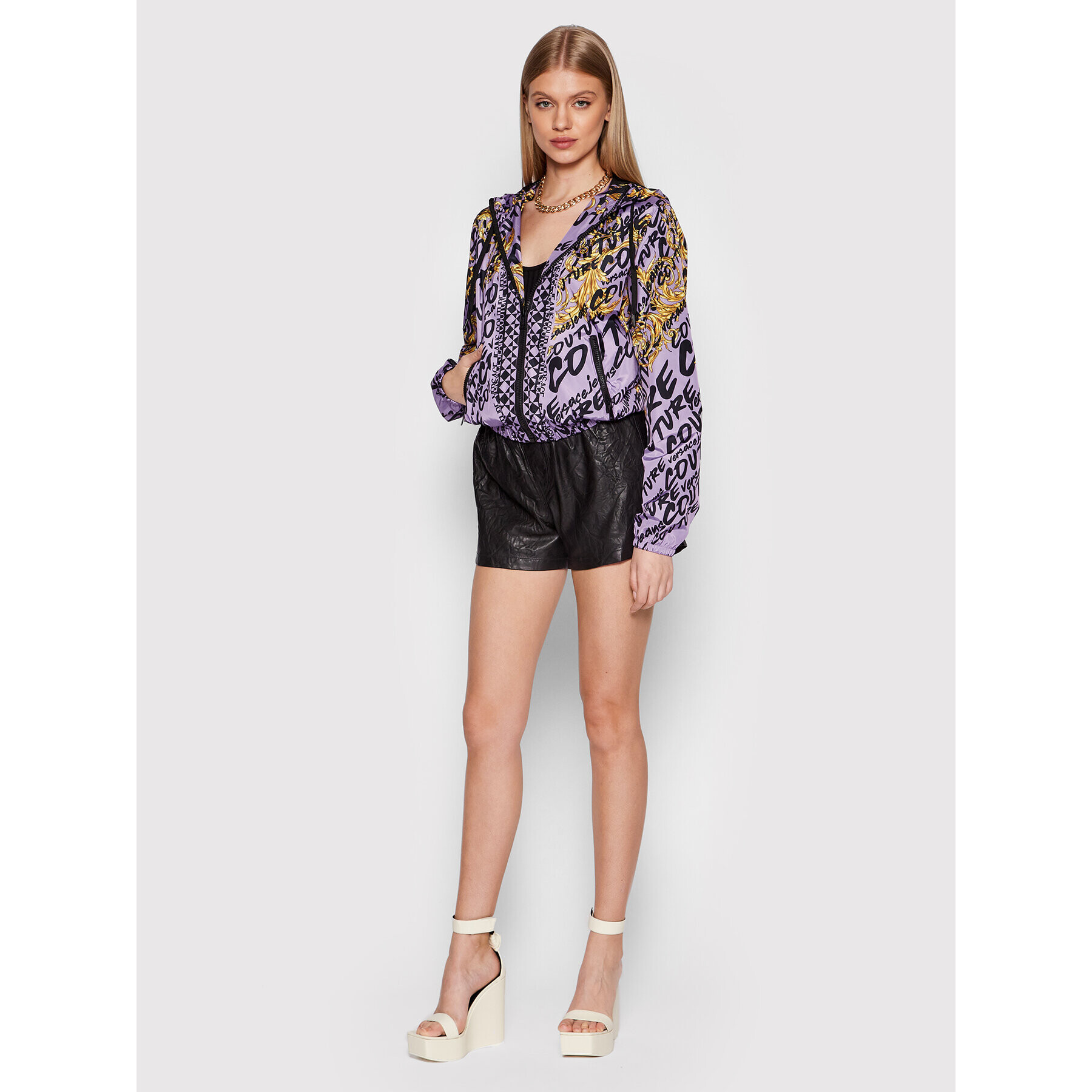 Versace Jeans Couture Преходно яке 73HAT401 Виолетов Regular Fit - Pepit.bg