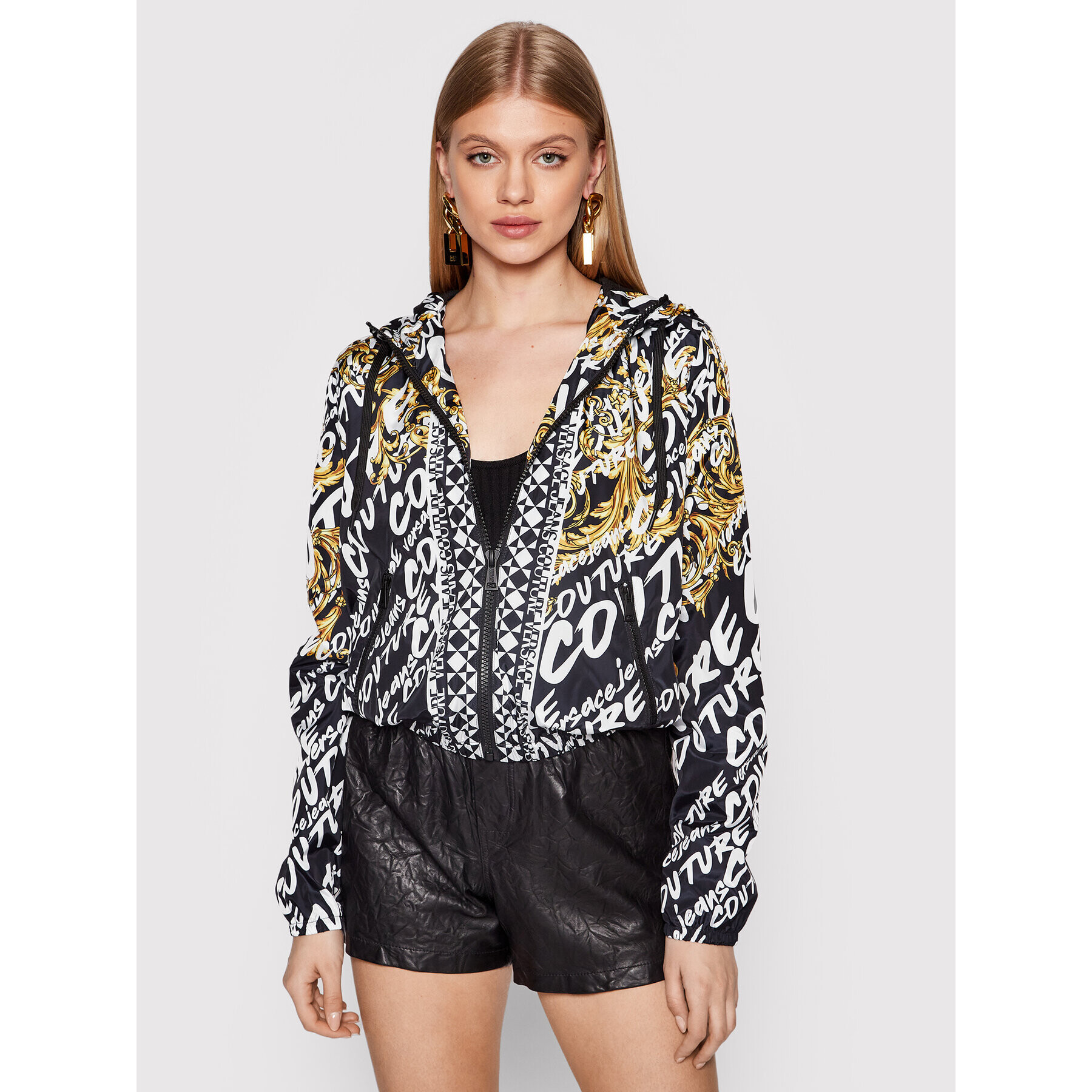 Versace Jeans Couture Преходно яке Brush 73HAT401 Черен Regular Fit - Pepit.bg
