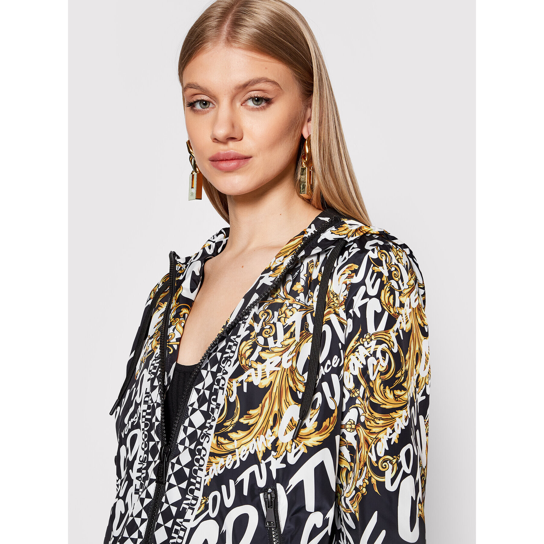 Versace Jeans Couture Преходно яке Brush 73HAT401 Черен Regular Fit - Pepit.bg